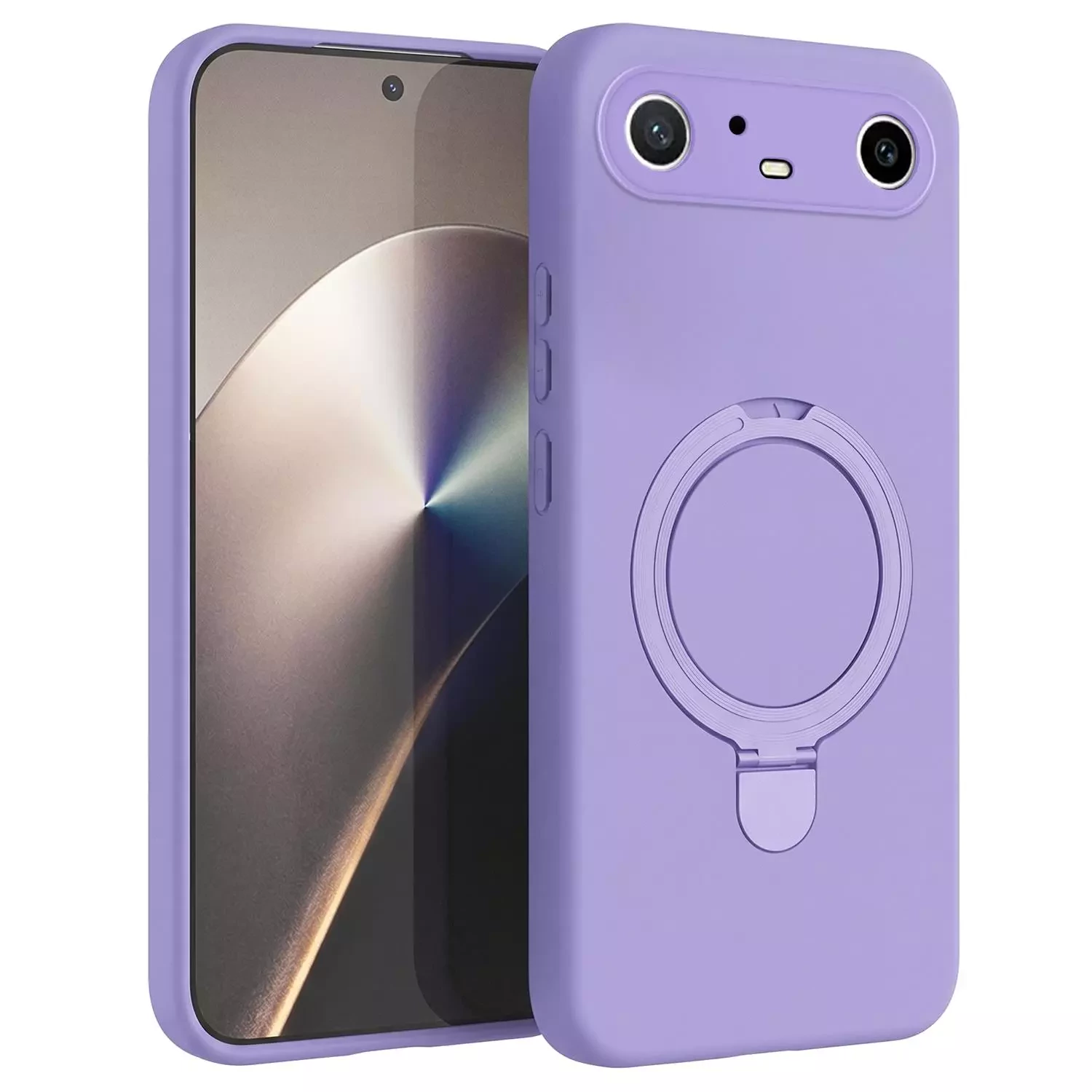 Microsonic TECNO Spark Slim 5G Kılıf Aura Stant MagSafe Lila