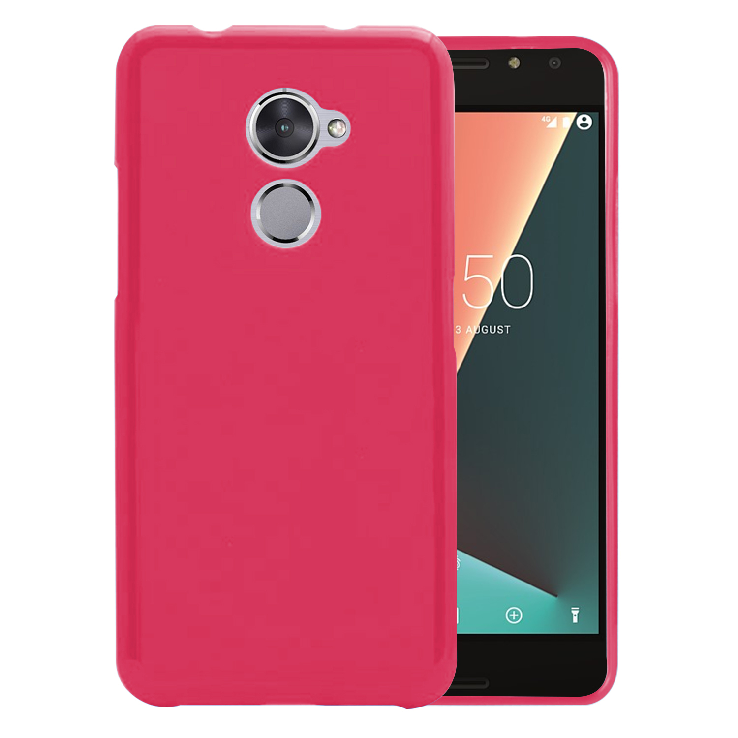 Microsonic Vodafone Smart N8 Kılıf Transparent Soft Pembe