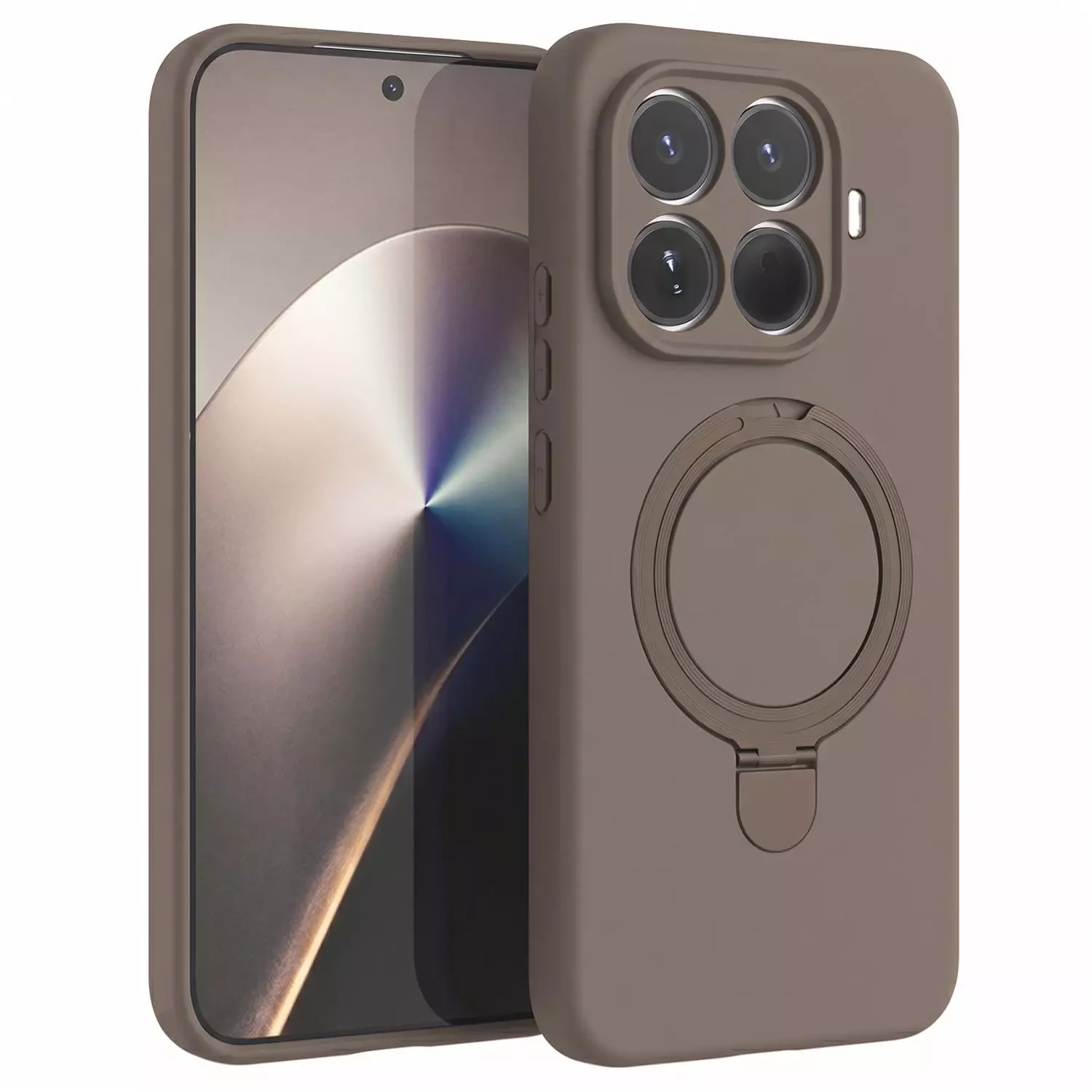 Microsonic Xiaomi 15T Pro Kılıf Aura Stant MagSafe Kahverengi
