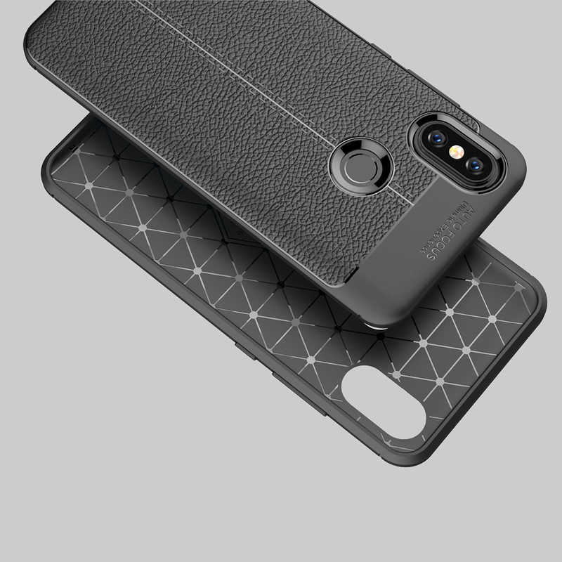 Microsonic Xiaomi Mi 8 SE Kılıf Deri Dokulu Silikon Lacivert
