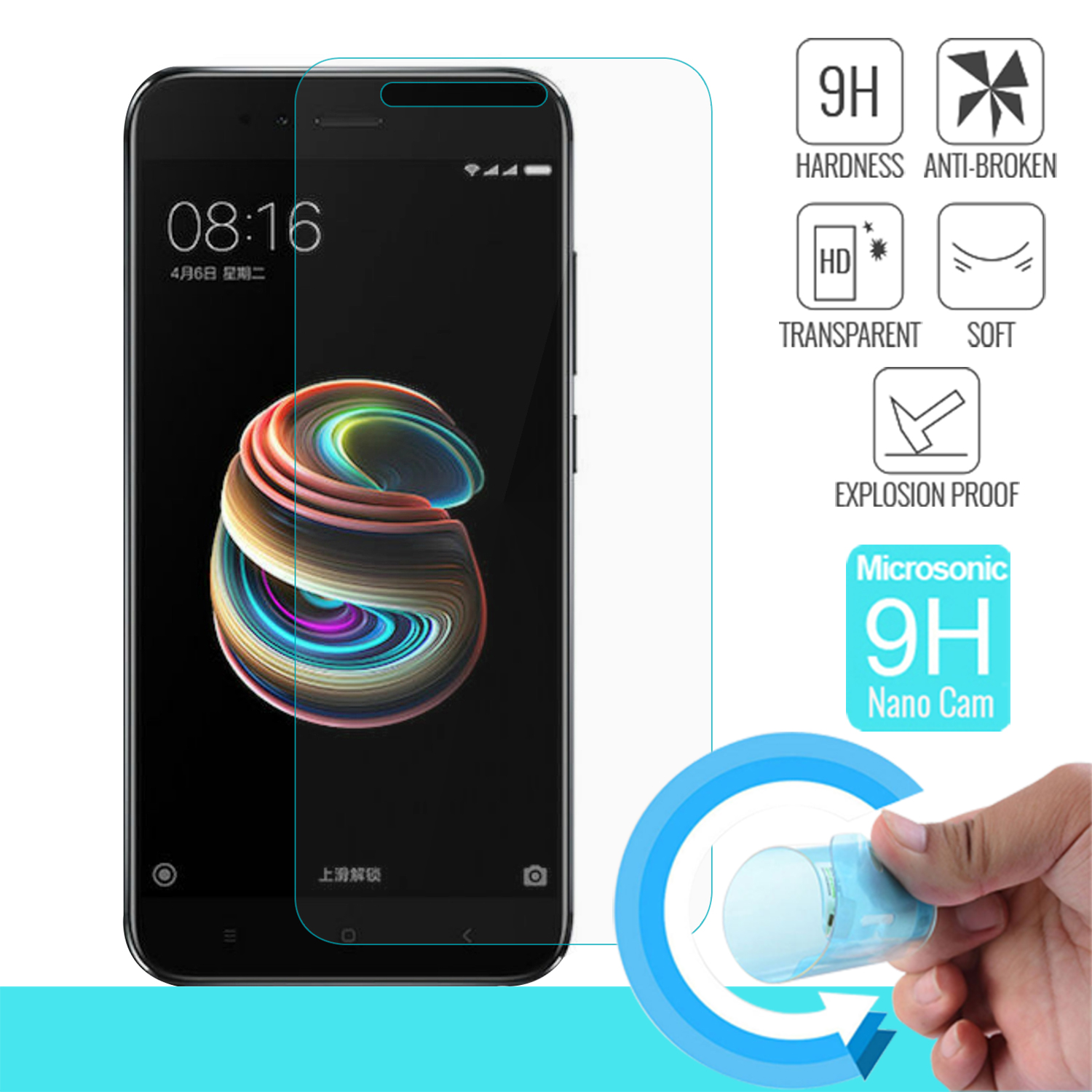 Microsonic Xiaomi Mi A1 Nano Cam Ekran koruyucu Kırılmaz film