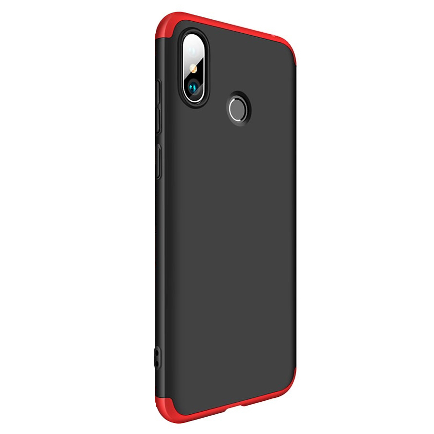 Microsonic Xiaomi Mi A2 (Mi 6X) Kılıf Double Dip 360 Protective Siyah Kırmızı
