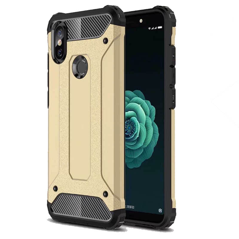 Microsonic Xiaomi Mi A2 Lite Kılıf Rugged Armor Gold