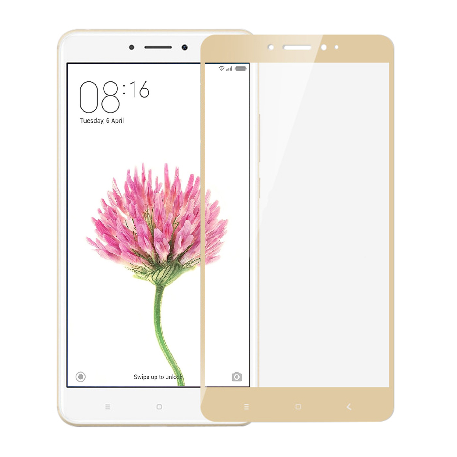 Microsonic Xiaomi Mi Max Kavisli Temperli Cam Ekran Koruyucu Film Gold