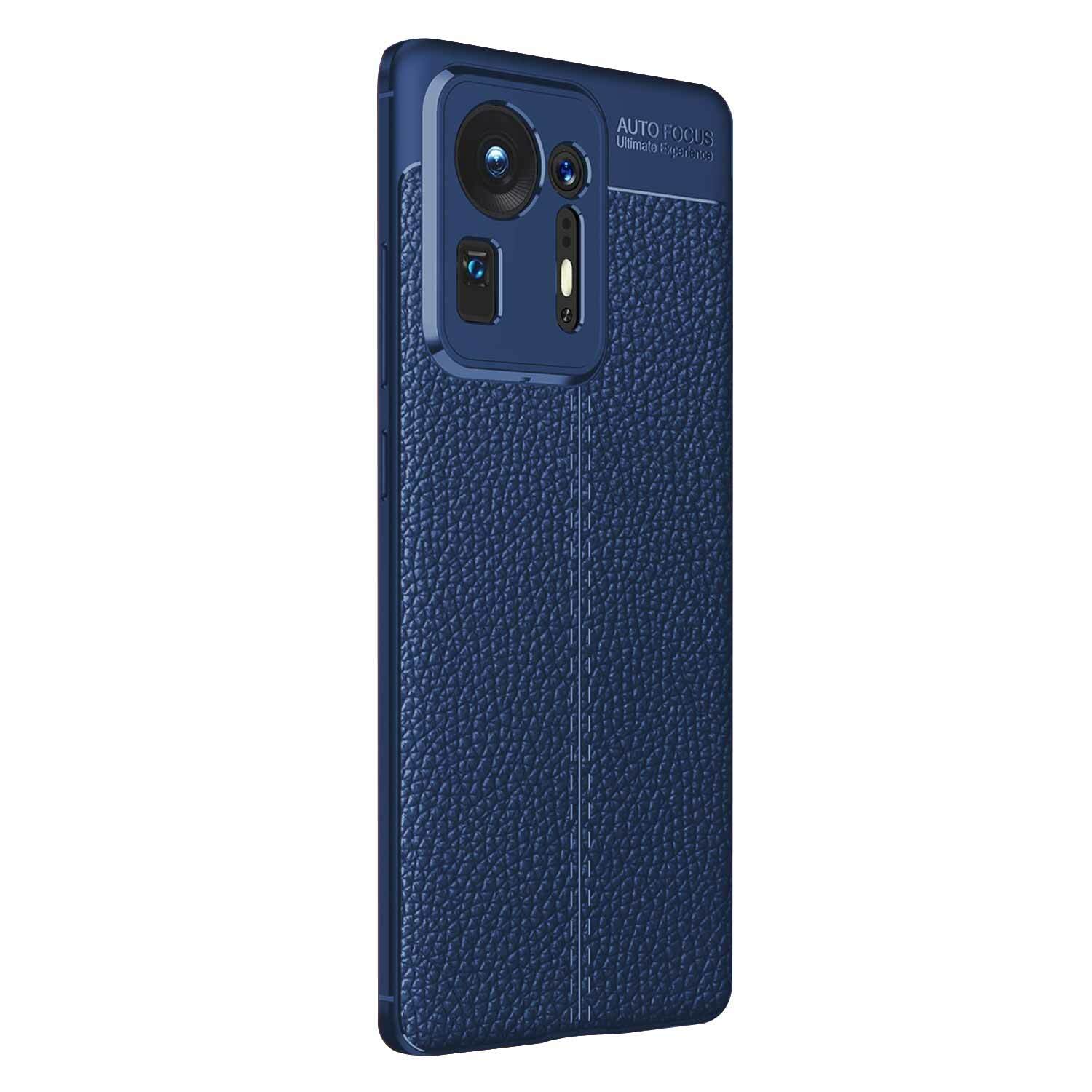 Microsonic Xiaomi Mi Mix 4 Kılıf Deri Dokulu Silikon Lacivert