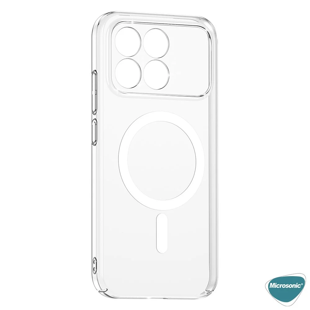 Microsonic Xiaomi Poco F8 Pro Kılıf MagSafe Clear Sararmaz Şeffaf