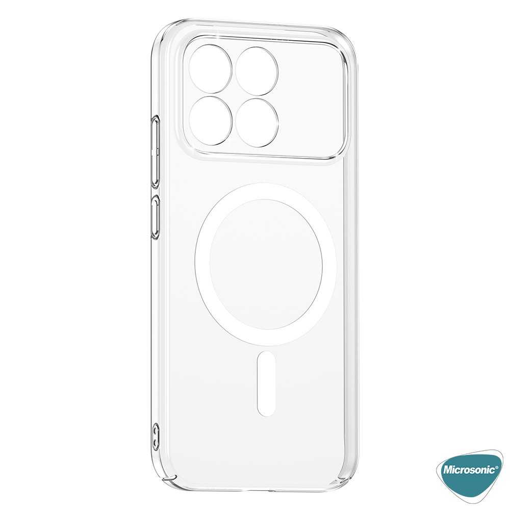 Microsonic Xiaomi Poco F8 Pro Kılıf MagSafe Clear Sararmaz Şeffaf