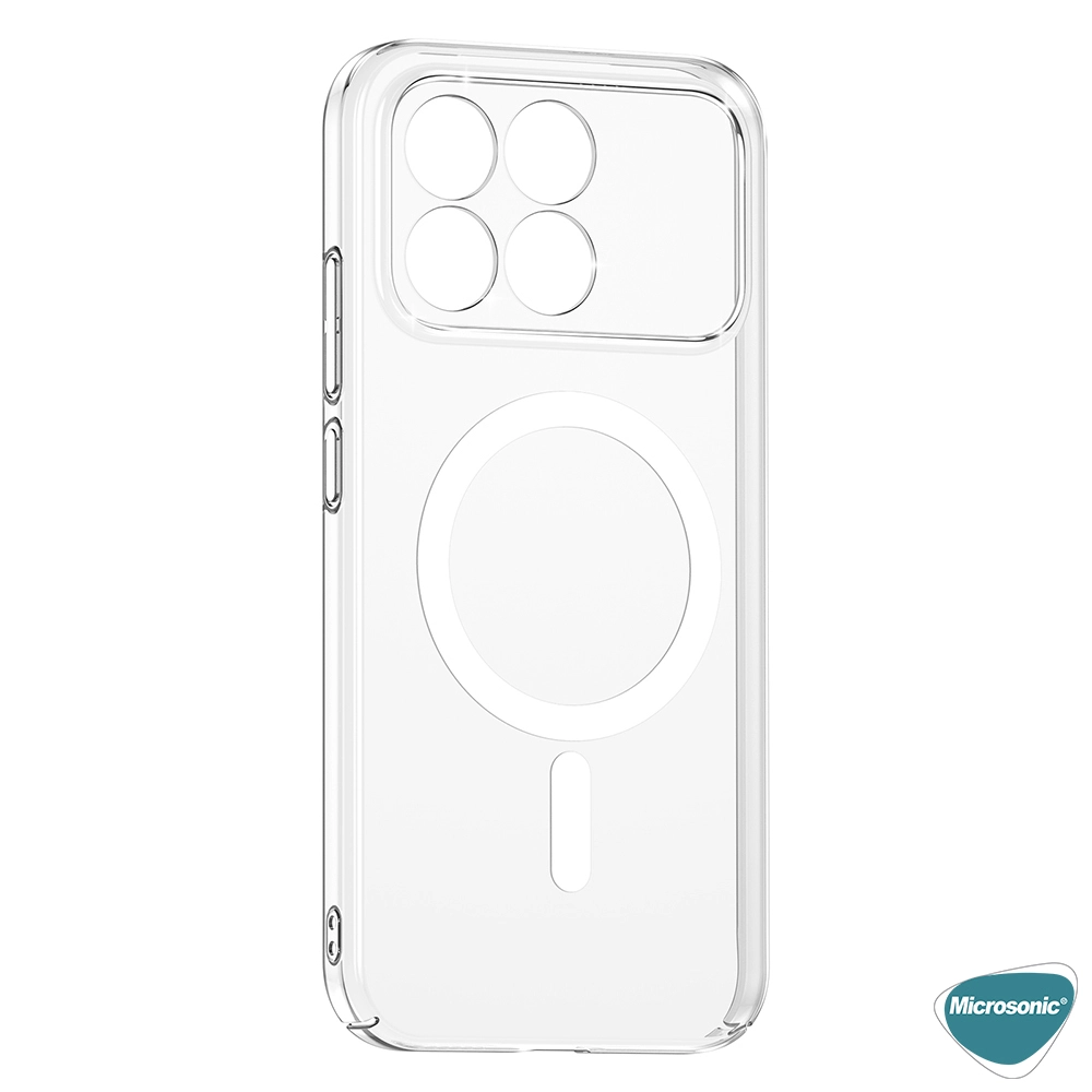 Microsonic Xiaomi Poco F8 Pro Kılıf MagSafe Clear Sararmaz Şeffaf