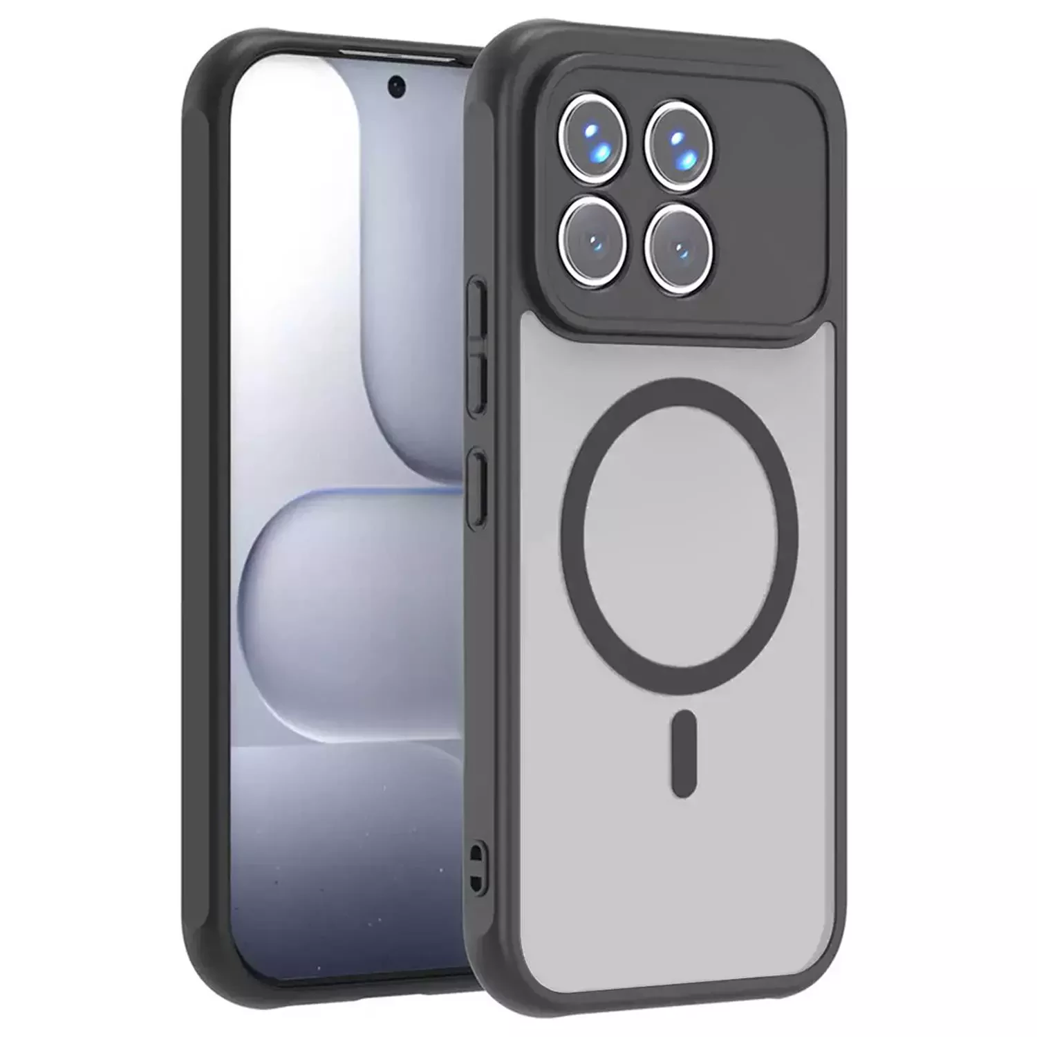 Microsonic Xiaomi Poco F8 Pro Kılıf Matte FrostMag Siyah