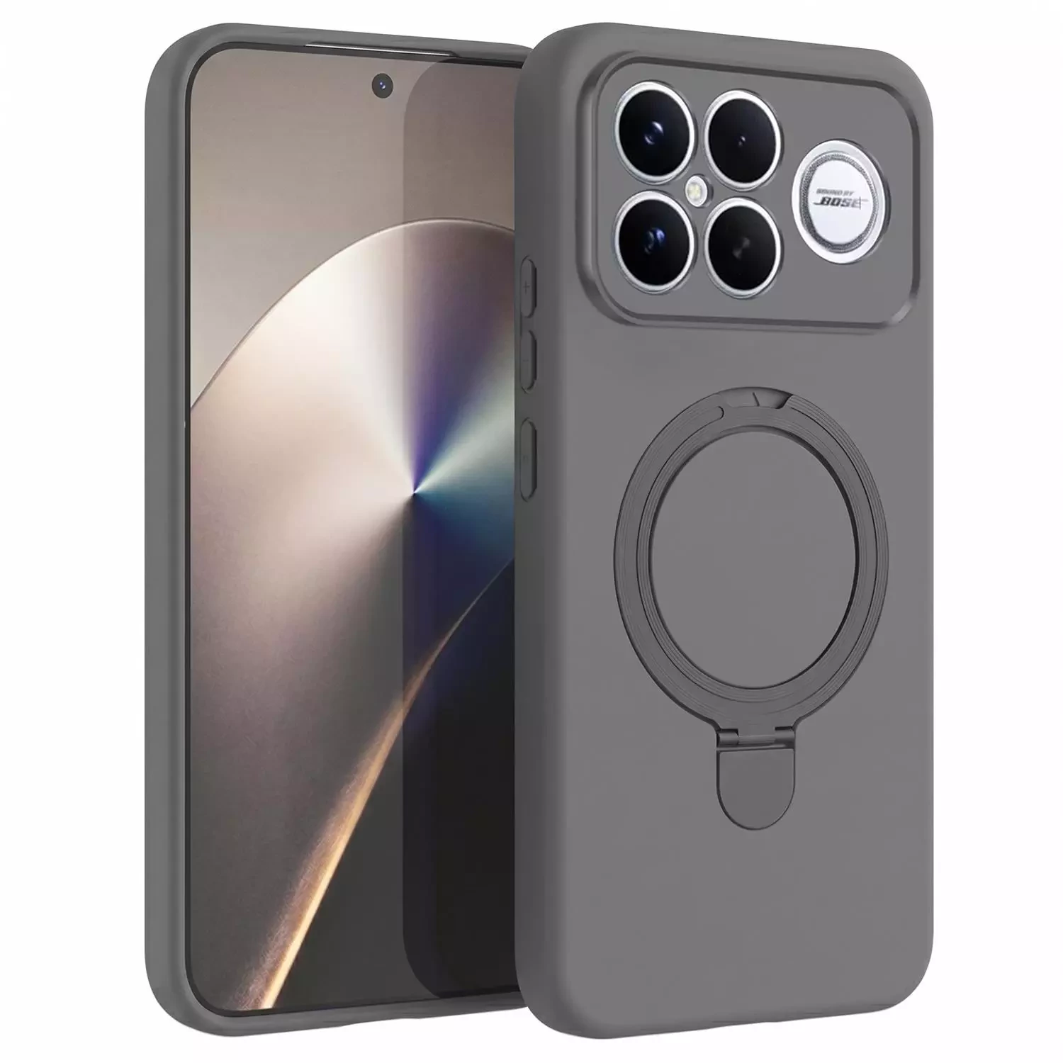 Microsonic Xiaomi Poco F8 Ultra Kılıf Aura Stant MagSafe Gri