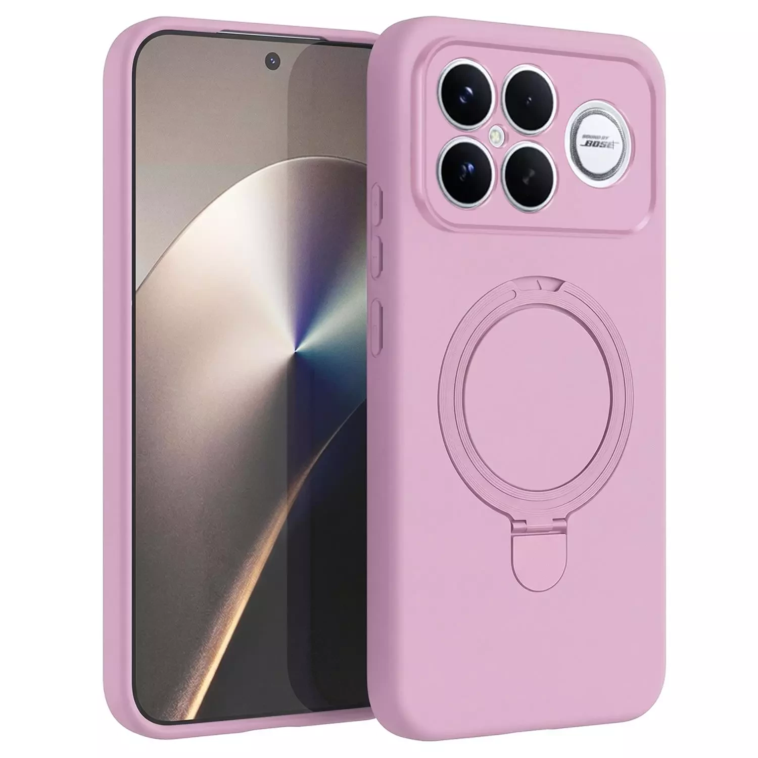 Microsonic Xiaomi Poco F8 Ultra Kılıf Aura Stant MagSafe Pembe