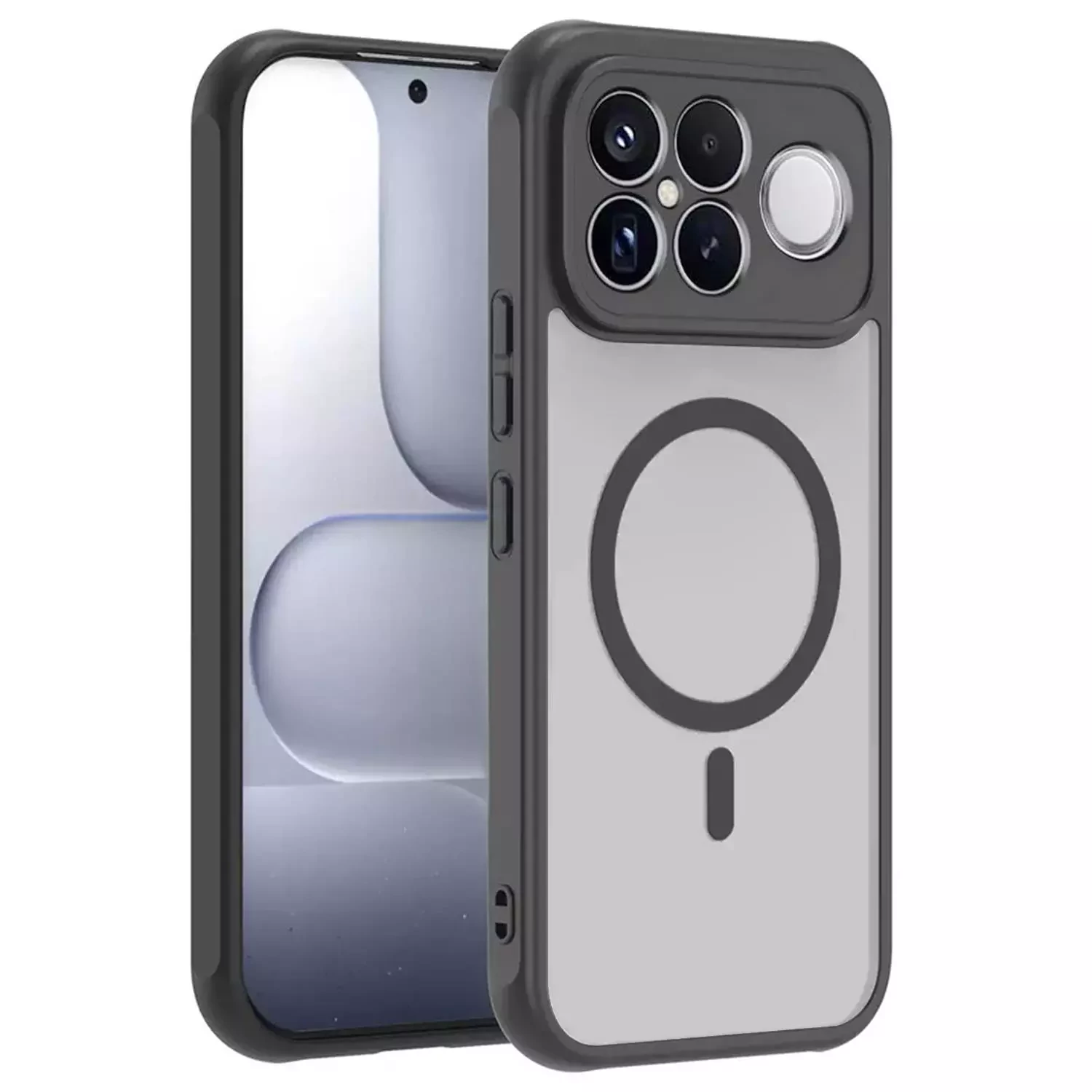 Microsonic Xiaomi Poco F8 Ultra Kılıf Matte FrostMag Siyah