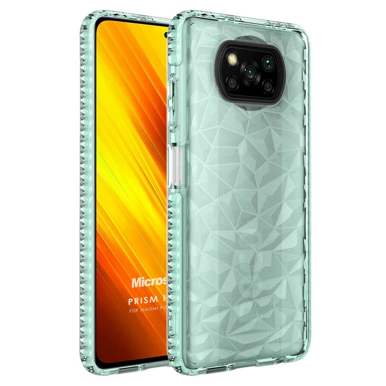Microsonic Xiaomi Poco X3 Pro Kılıf Prism Hybrid Yeşil