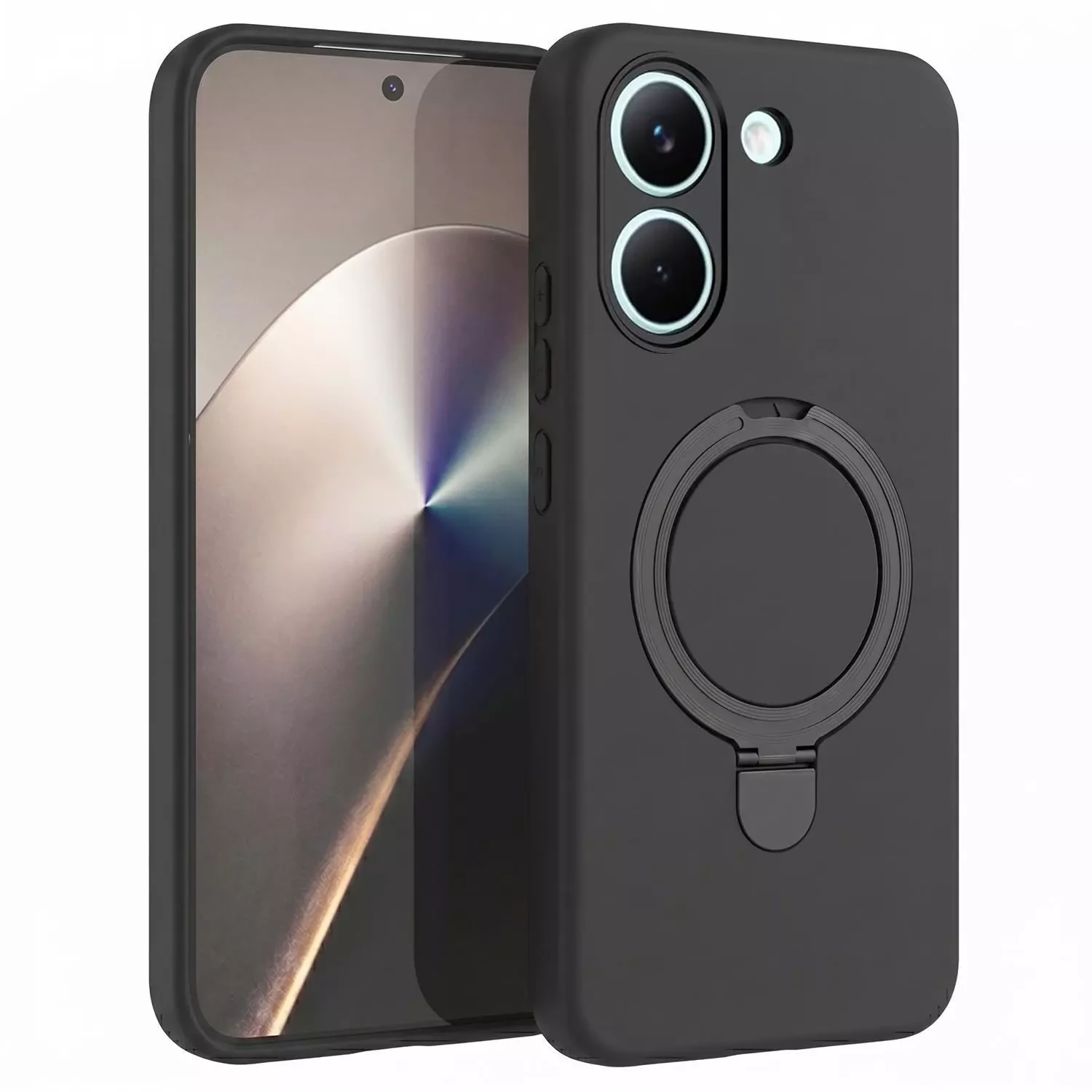 Microsonic Xiaomi Poco X8 Pro Kılıf Aura Stant MagSafe Siyah