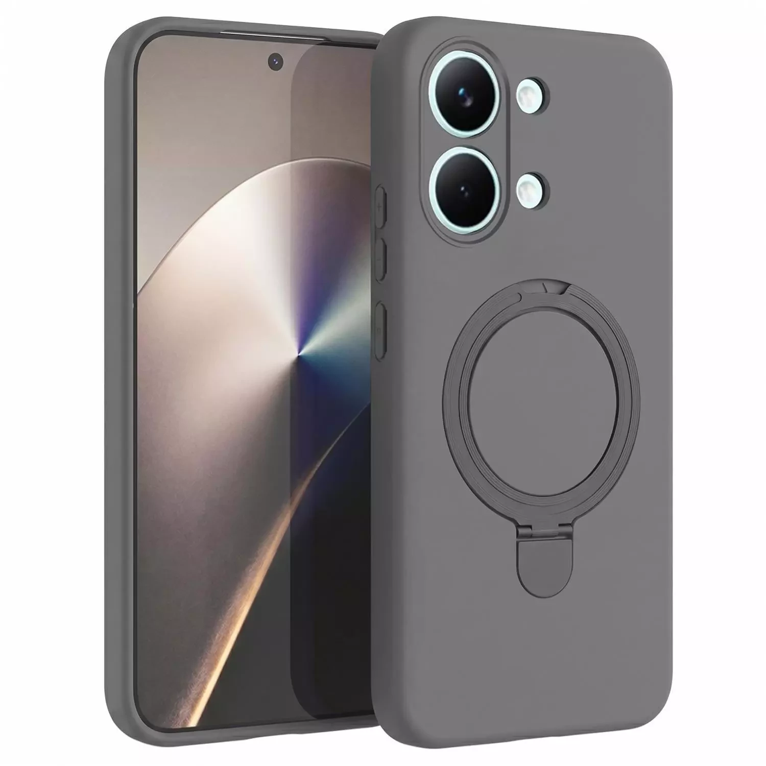 Microsonic Xiaomi Poco X8 Pro Max Kılıf Aura Stant MagSafe Gri