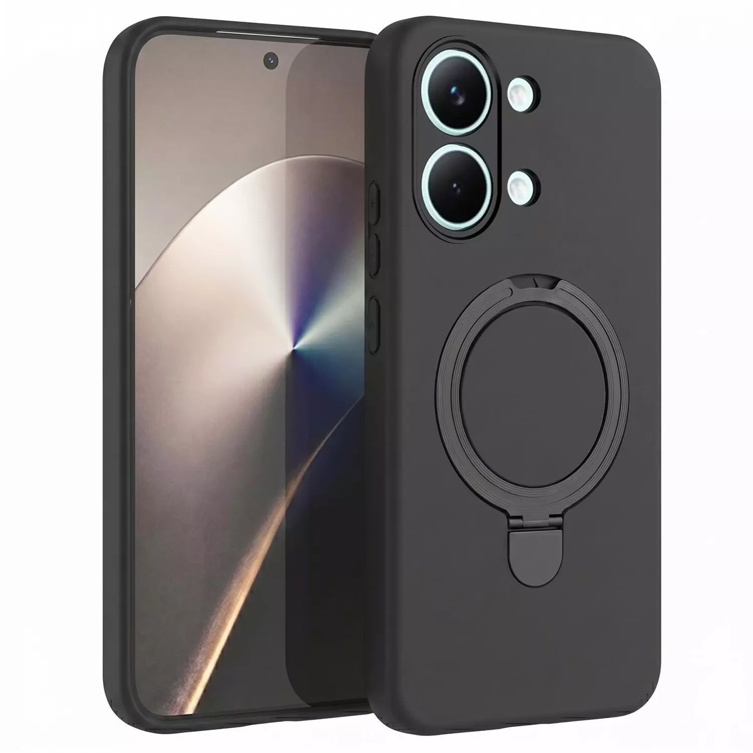 Microsonic Xiaomi Poco X8 Pro Max Kılıf Aura Stant MagSafe Siyah