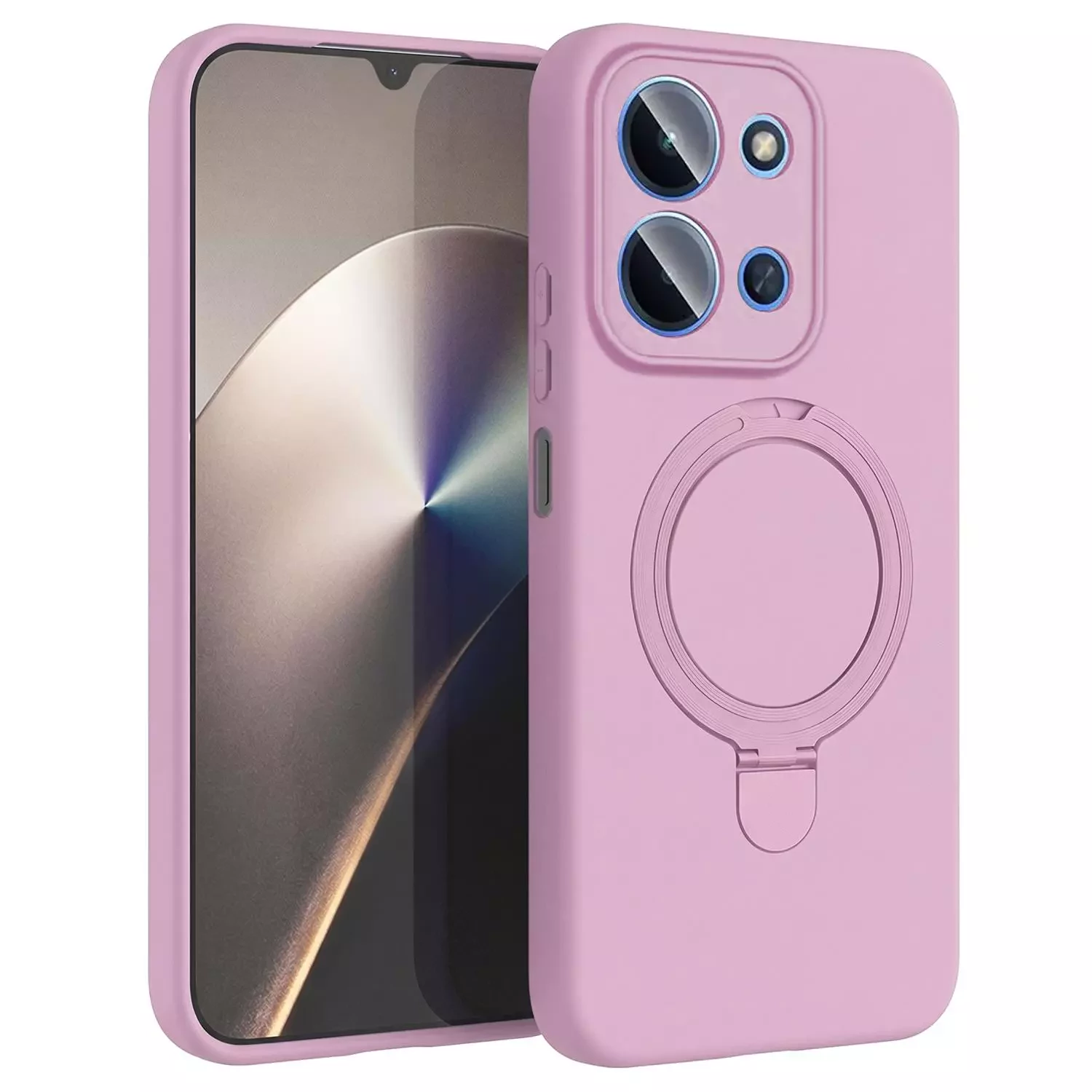 Microsonic Xiaomi Redmi 15C Kılıf Aura Stant MagSafe Pembe