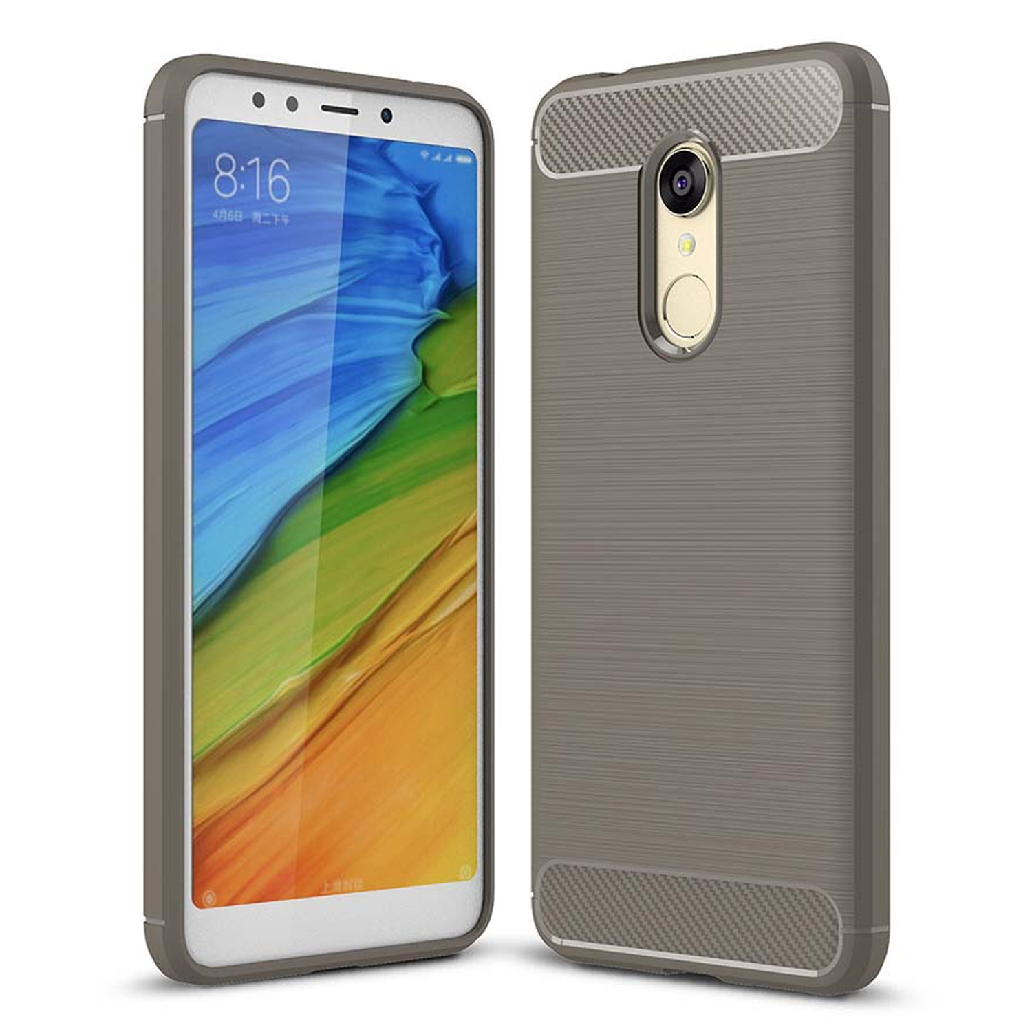 Microsonic Xiaomi Redmi 5 Plus Kılıf Room Silikon Gri