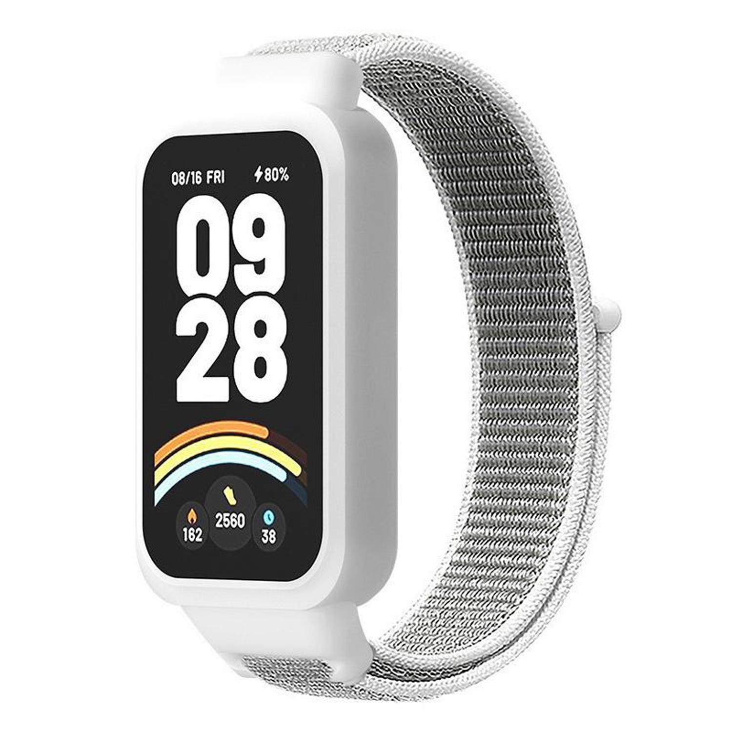 Microsonic Xiaomi Redmi Band 3 Hasırlı Kordon Woven Sport Loop Beyaz