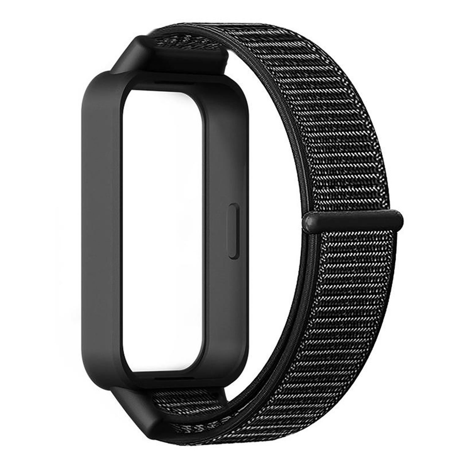 Microsonic Xiaomi Redmi Band 3 Hasırlı Kordon Woven Sport Loop Siyah