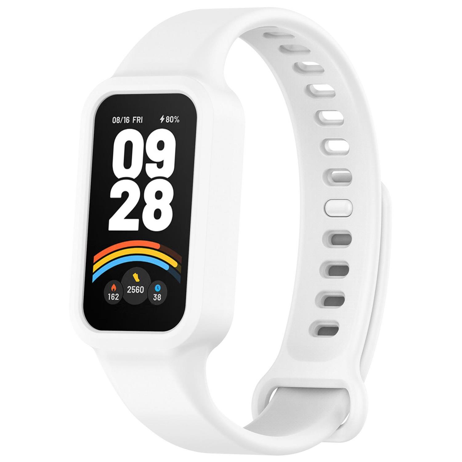 Microsonic Xiaomi Redmi Band 3 Kordon Silicone Sport Band Beyaz