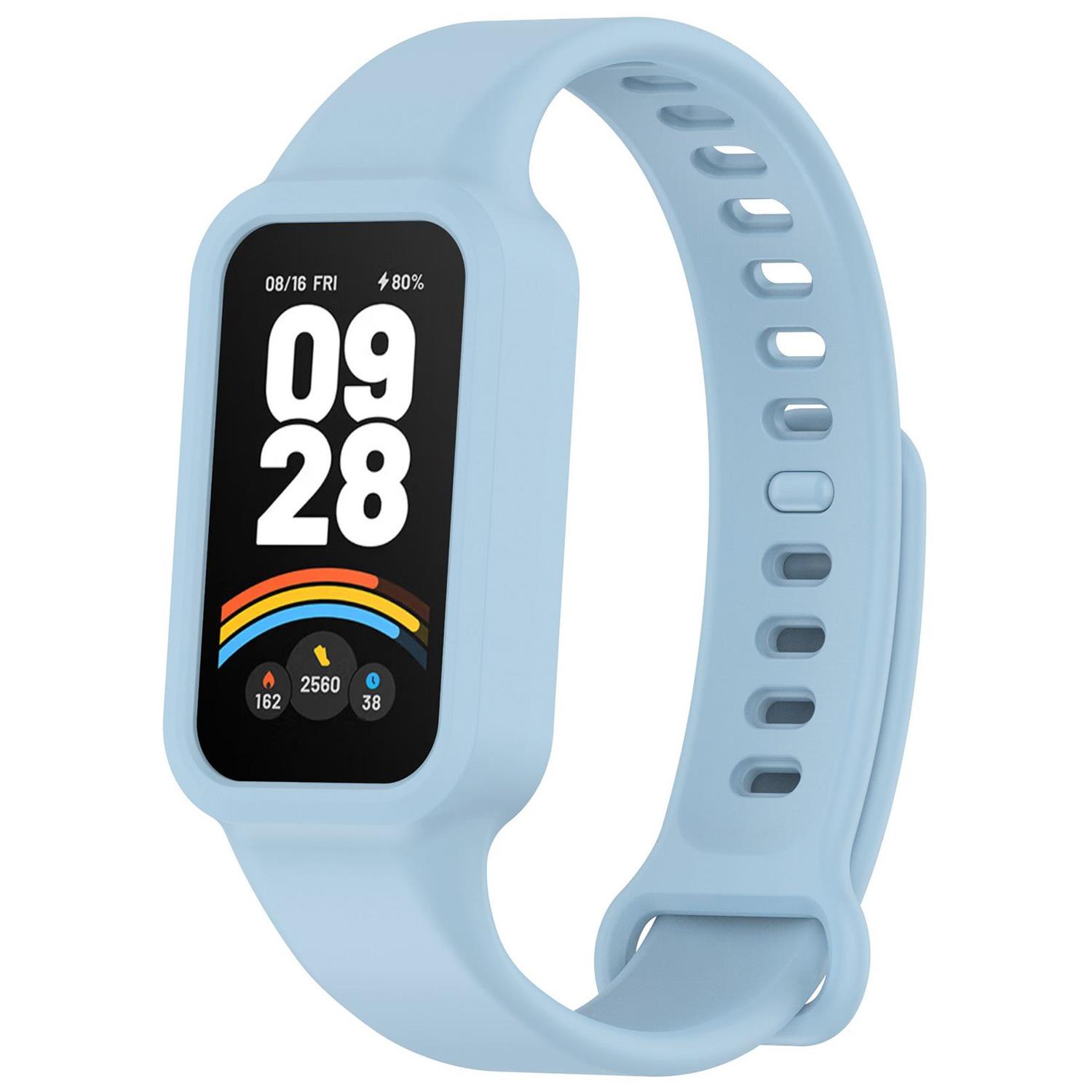Microsonic Xiaomi Redmi Band 3 Kordon Silicone Sport Band Mavi
