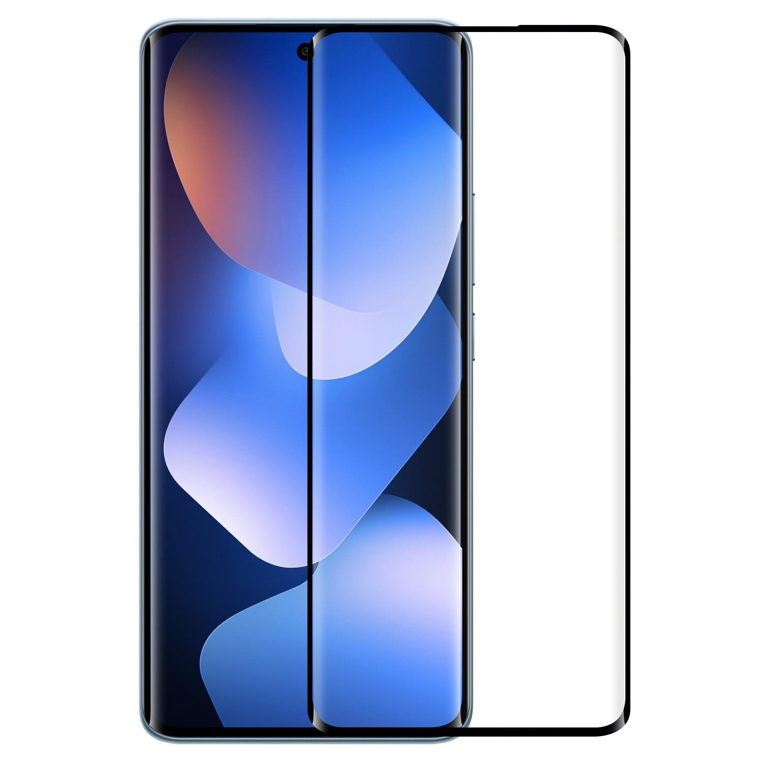 Microsonic Xiaomi Redmi Note 15 4G Kavisli Tam Kaplayan Ekran Koruyucu Siyah