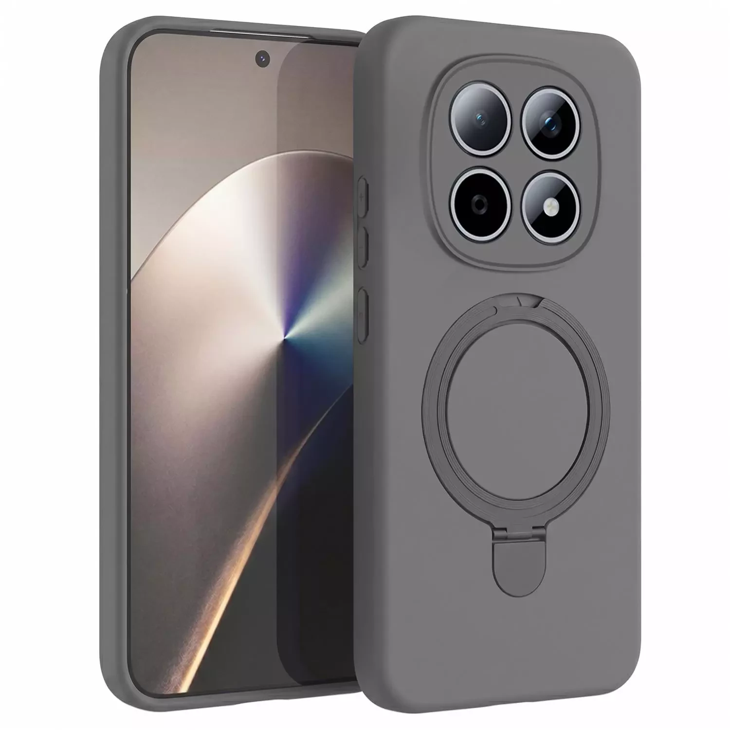Microsonic Xiaomi Redmi Note 15 5G Kılıf Aura Stant MagSafe Gri