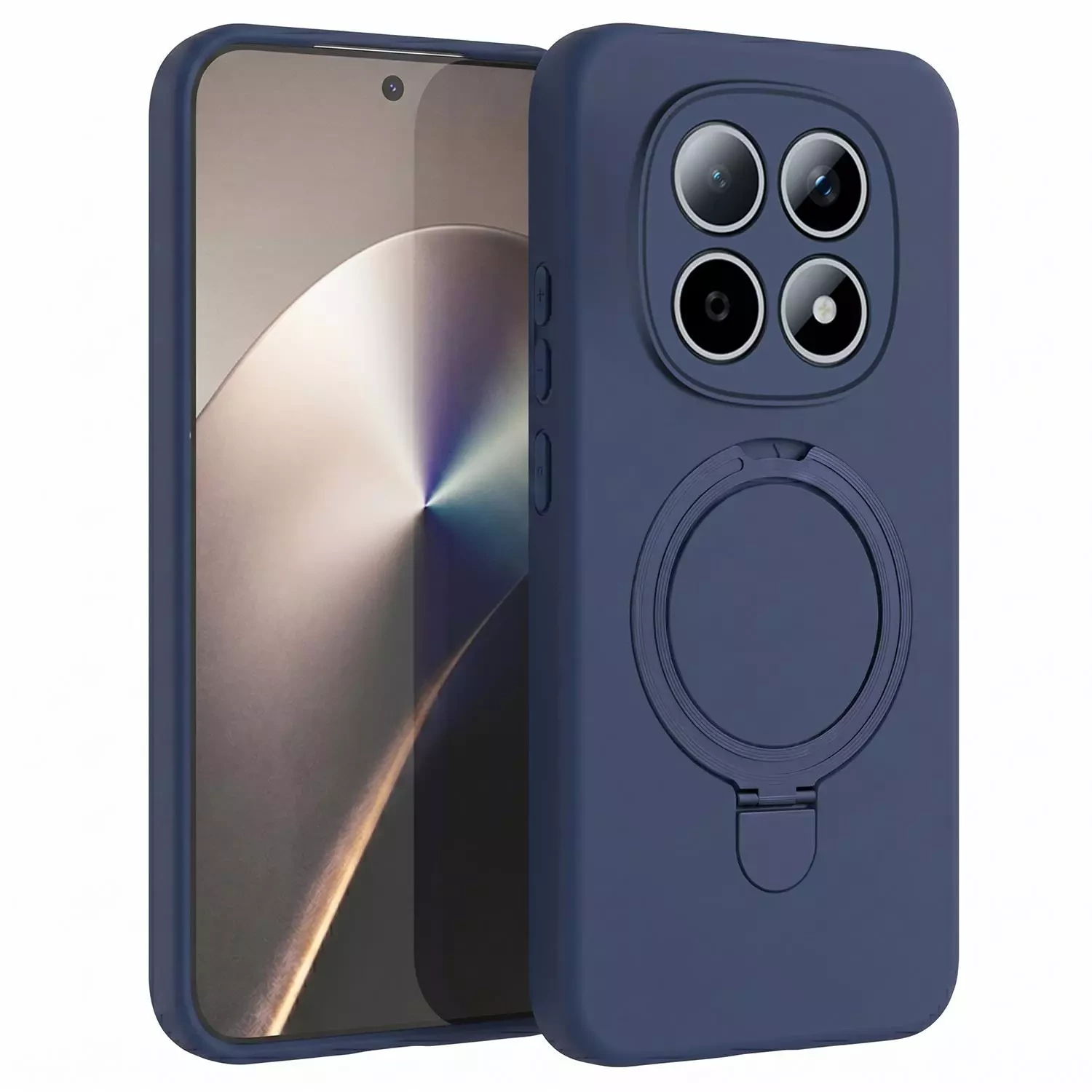Microsonic Xiaomi Redmi Note 15 5G Kılıf Aura Stant MagSafe Lacivert