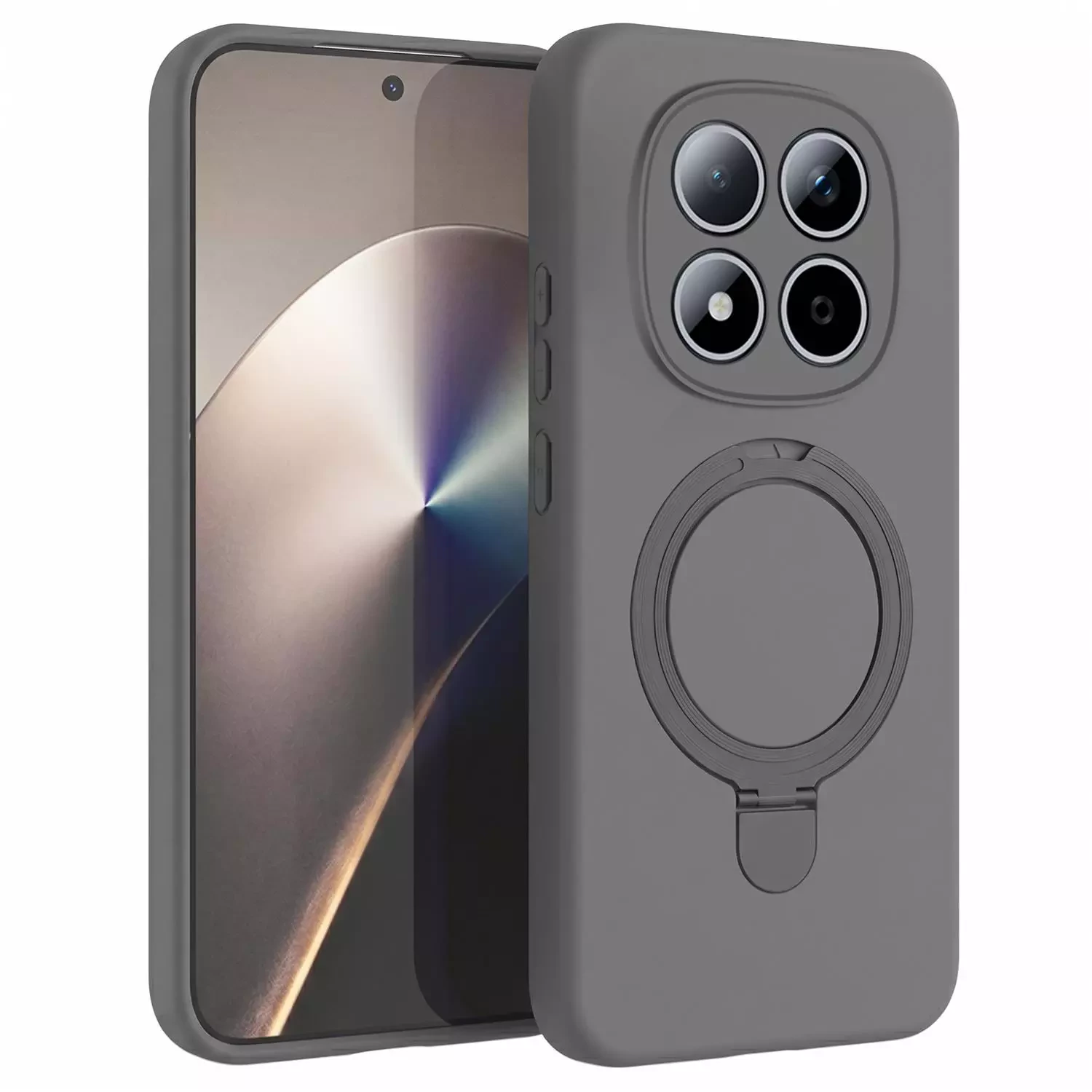Microsonic Xiaomi Redmi Note 15 Pro 5G Kılıf Aura Stant MagSafe Gri