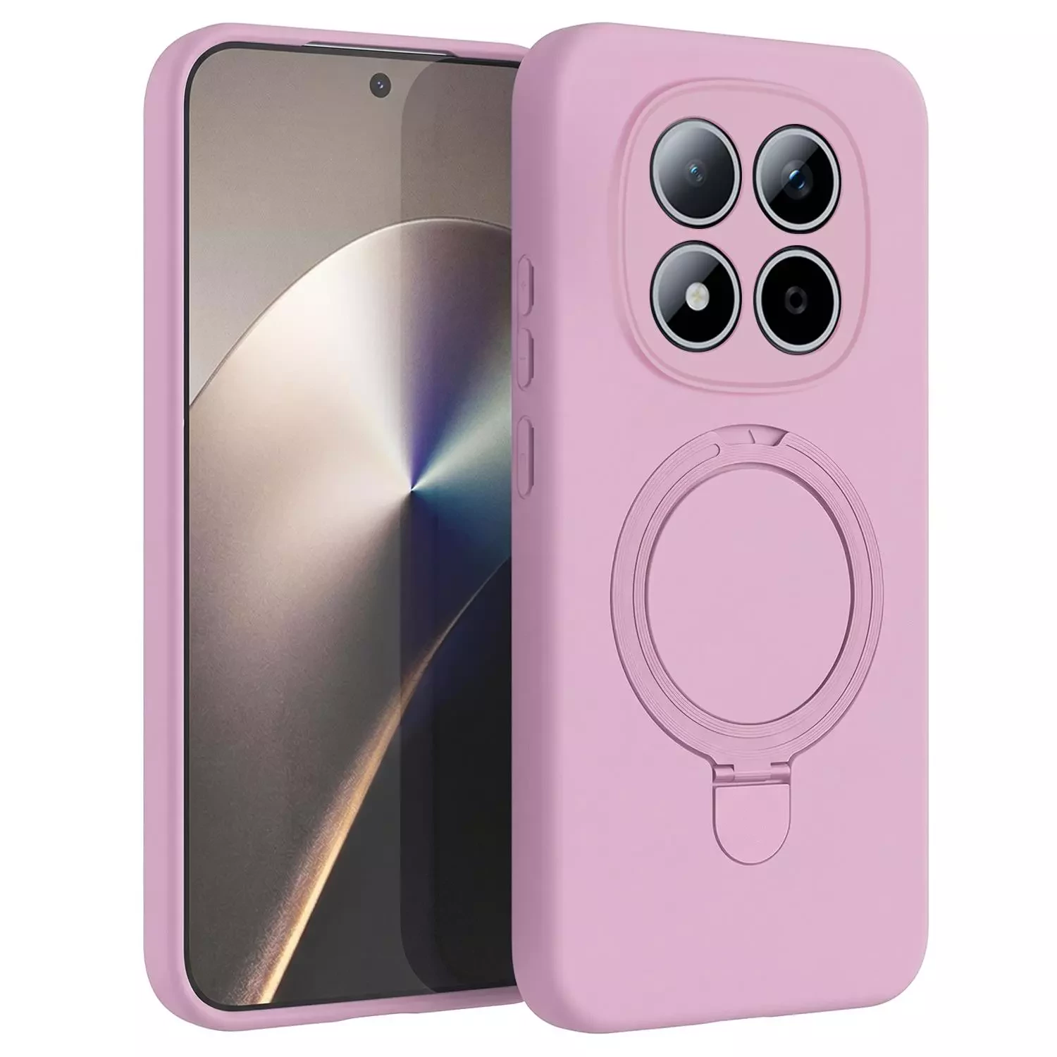 Microsonic Xiaomi Redmi Note 15 Pro 5G Kılıf Aura Stant MagSafe Pembe