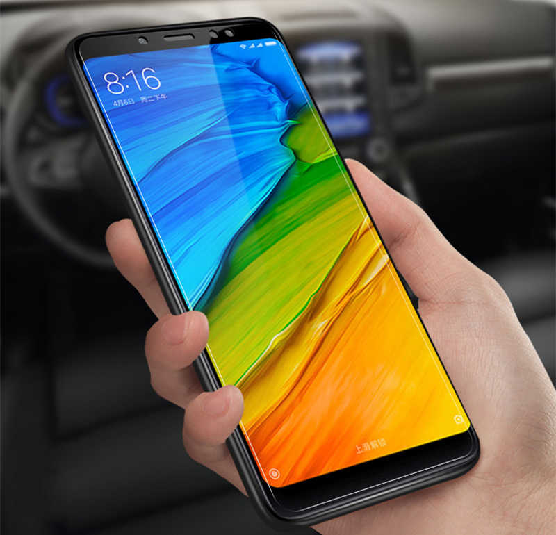 Microsonic Xiaomi Redmi Note 5 Pro Tam Kaplayan Temperli Cam Ekran koruyucu Kırılmaz Film Siyah