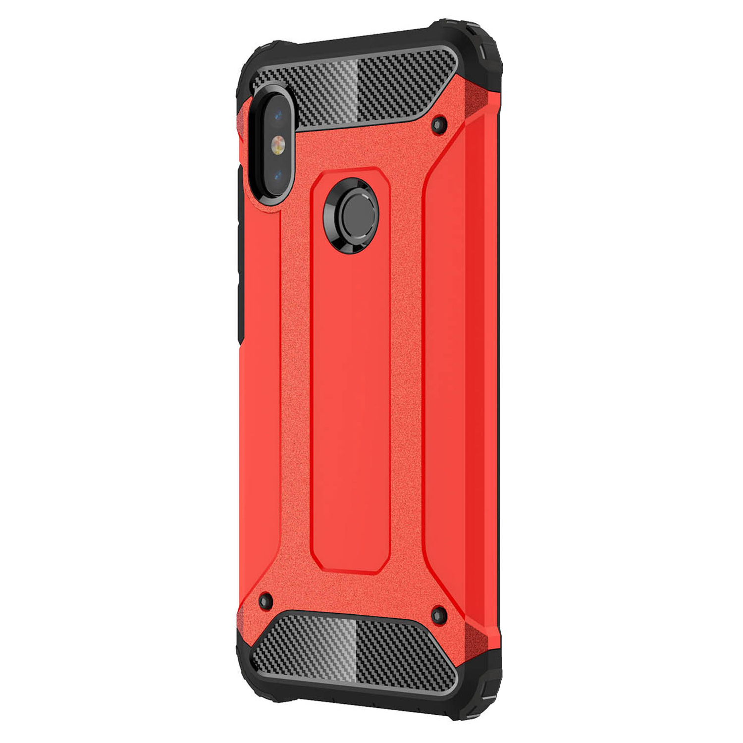 Microsonic Xiaomi Redmi Note 5 Pro Kılıf Rugged Armor Kırmızı