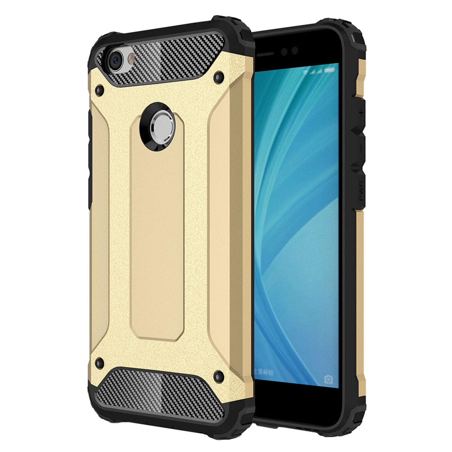 Microsonic Xiaomi Redmi Note 5A Prime Kılıf Rugged Armor Gold