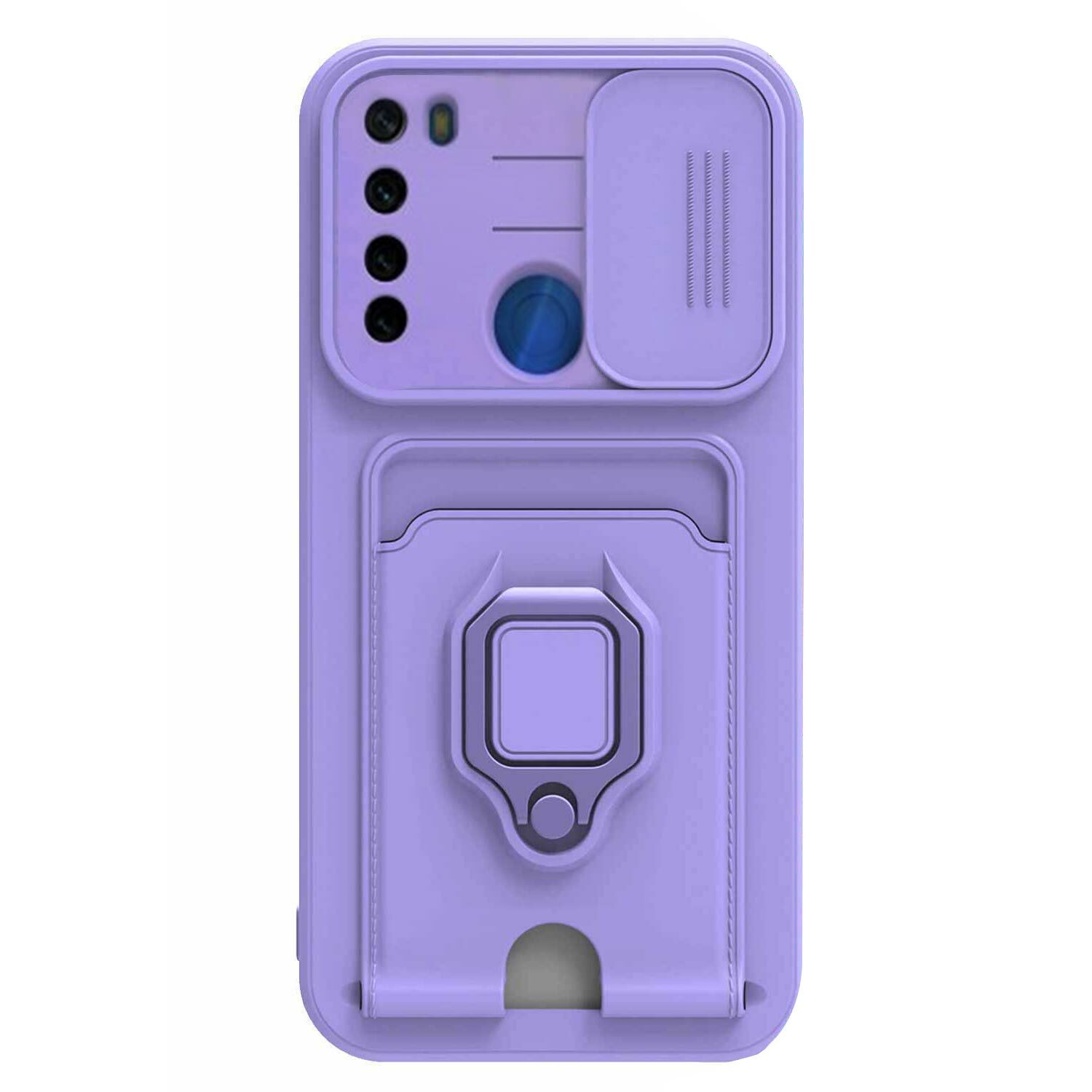 Microsonic Xiaomi Redmi Note 8 Kılıf Multifunction Silicone Lila