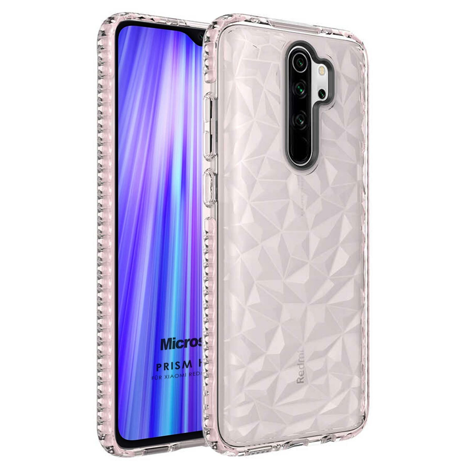 Microsonic Xiaomi Redmi Note 8 Pro Kılıf Prism Hybrid Pembe