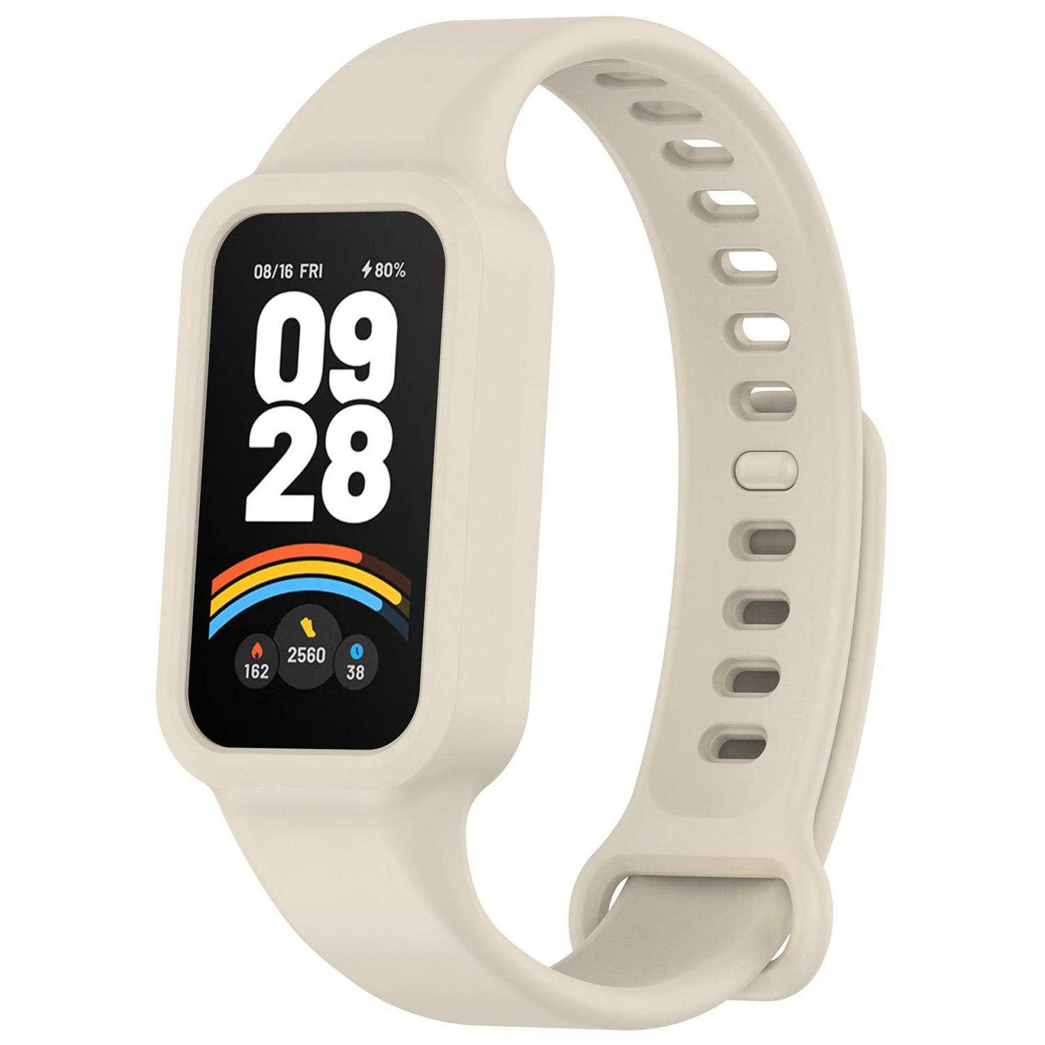 Microsonic Xiaomi Smart Band 9 Active Kordon Silicone Sport Band Bej