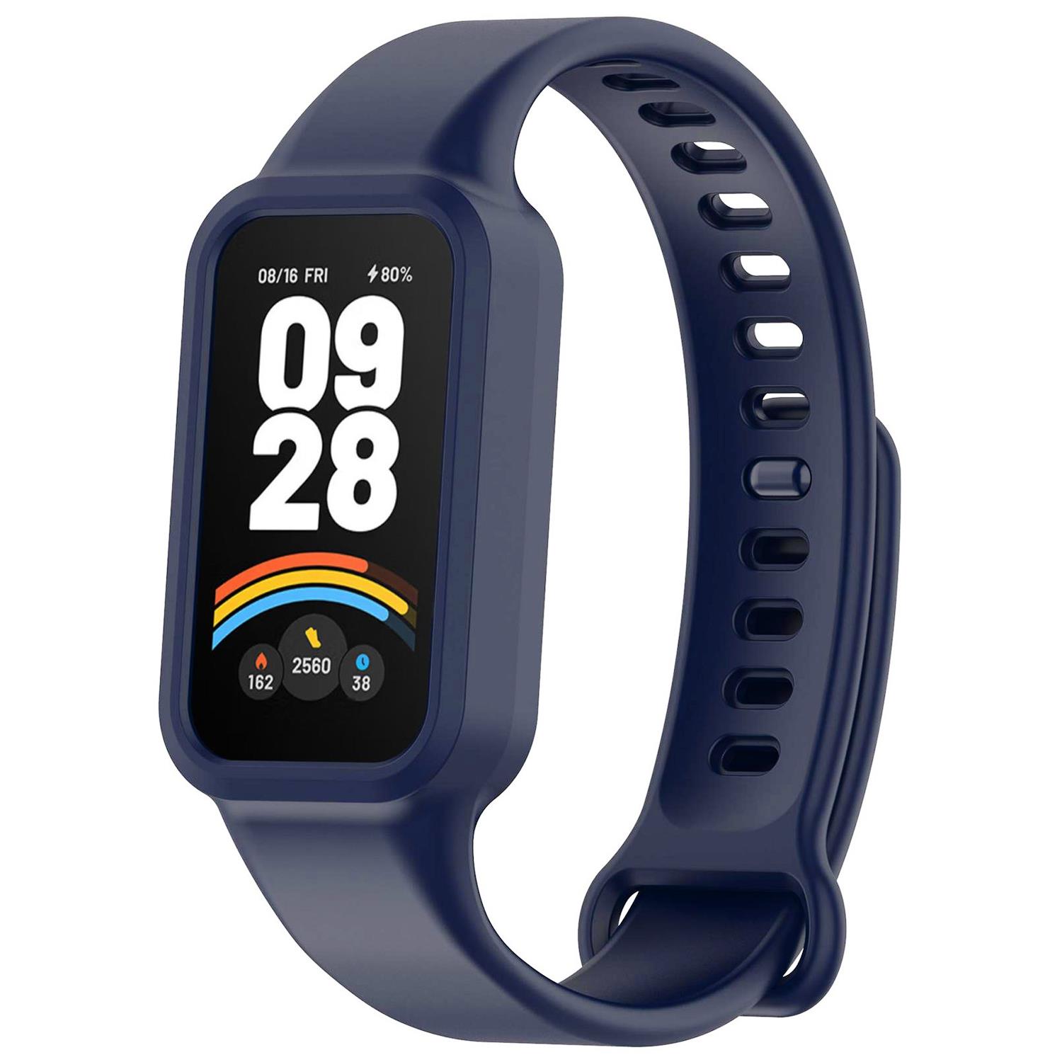 Microsonic Xiaomi Smart Band 9 Active Kordon Silicone Sport Band Lacivert