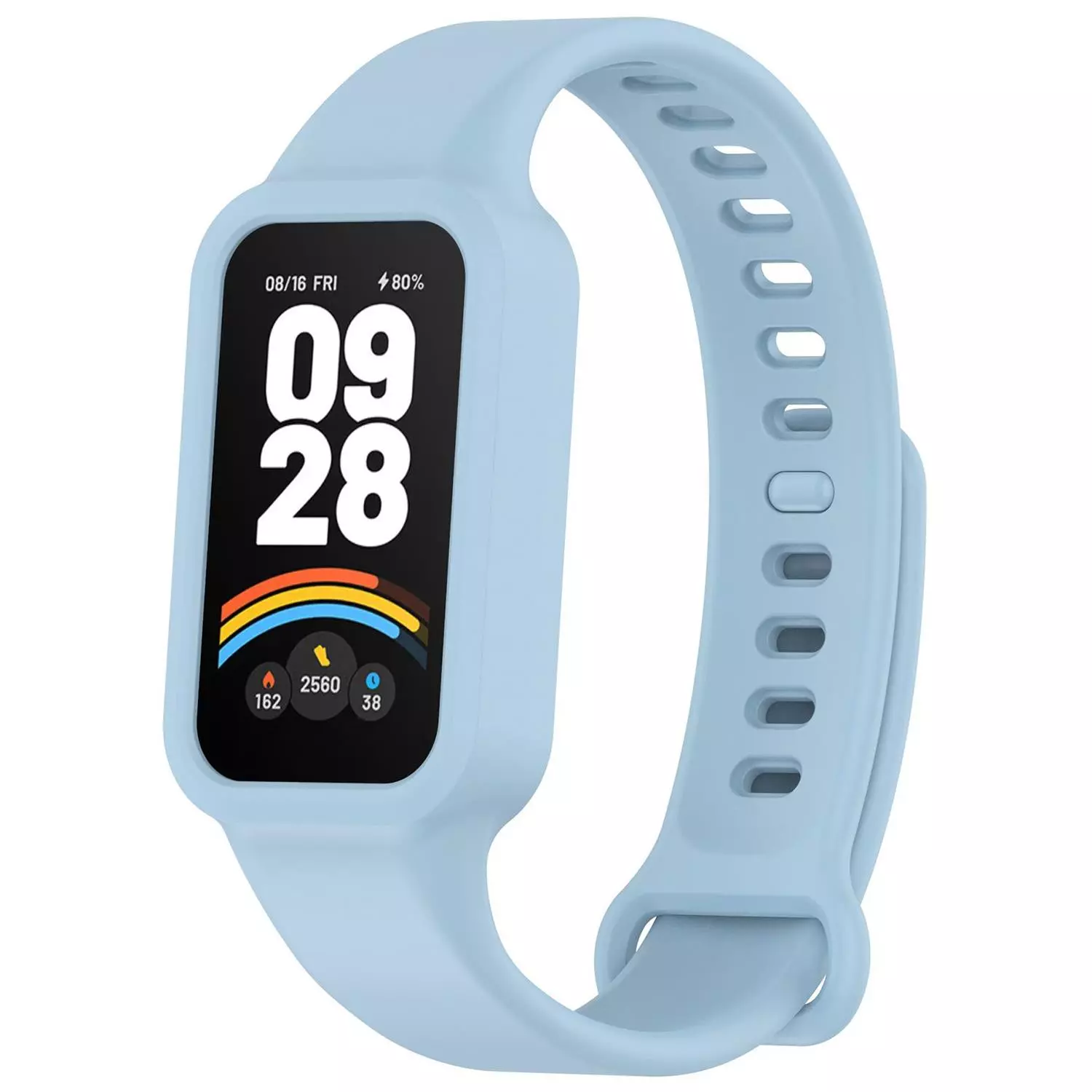 Microsonic Xiaomi Smart Band 9 Active Kordon Silicone Sport Band Mavi