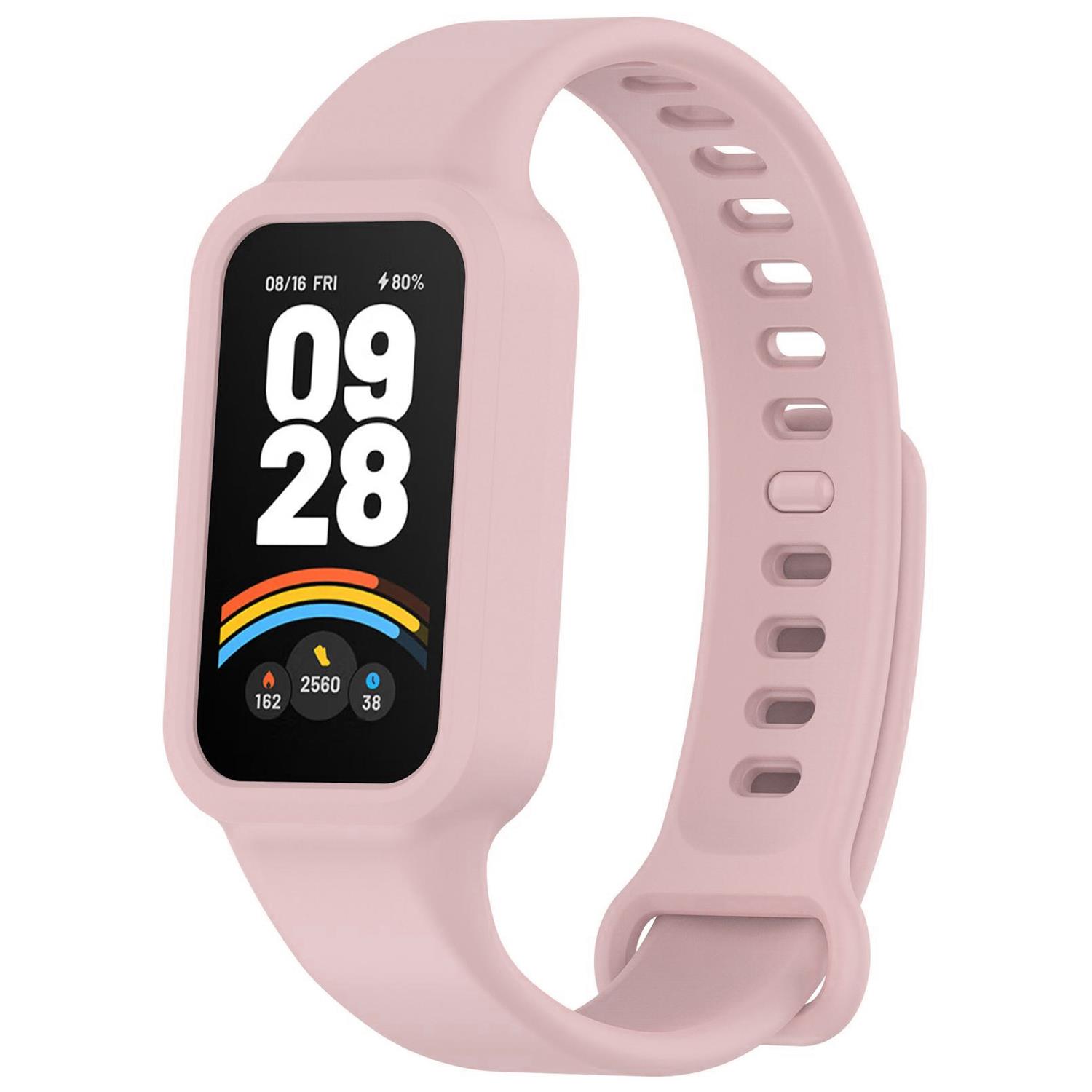 Microsonic Xiaomi Smart Band 9 Active Kordon Silicone Sport Band Pudra