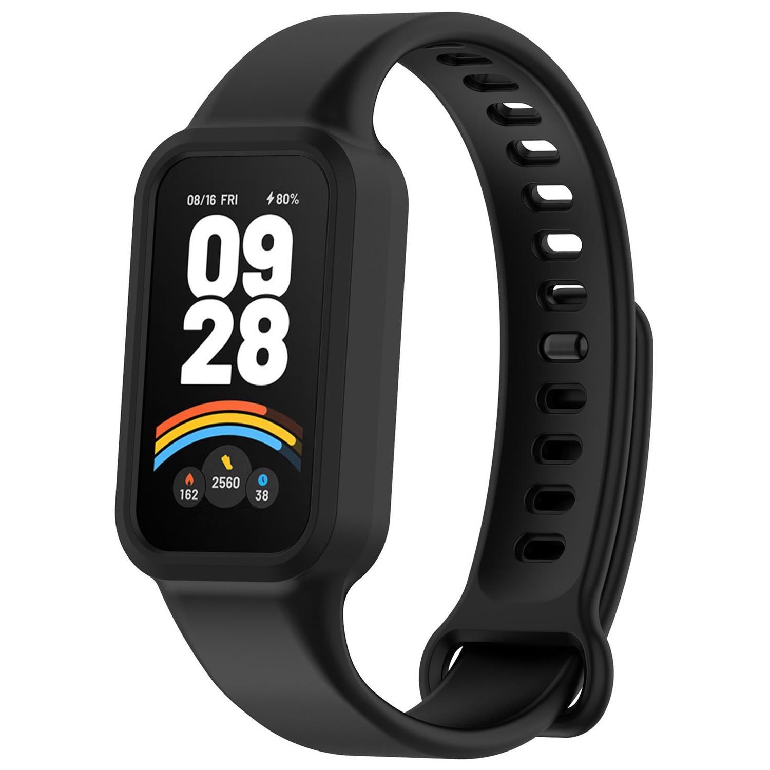 Microsonic Xiaomi Smart Band 9 Active Kordon Silicone Sport Band Siyah