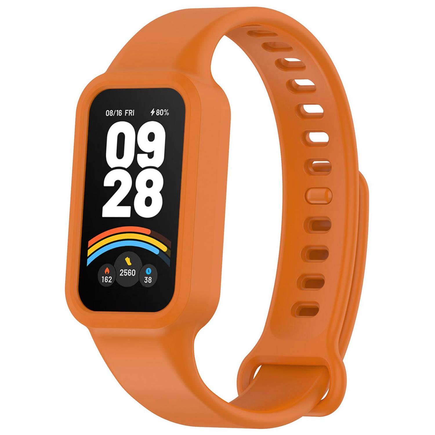 Microsonic Xiaomi Smart Band 9 Active Kordon Silicone Sport Band Turuncu