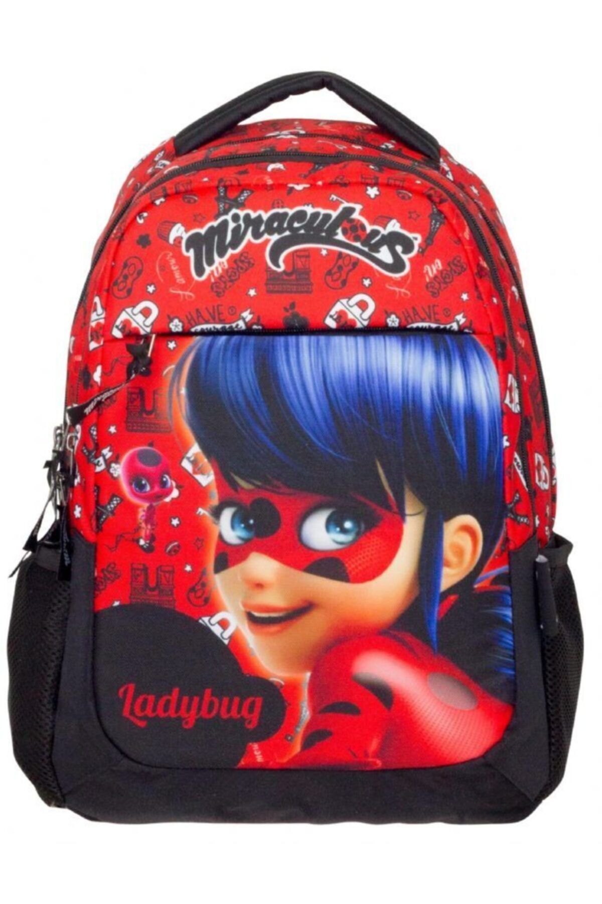 Miraculous Lady Bug Baskılı Kız Çocuk Günlük Ve Okul Sırt Çantası