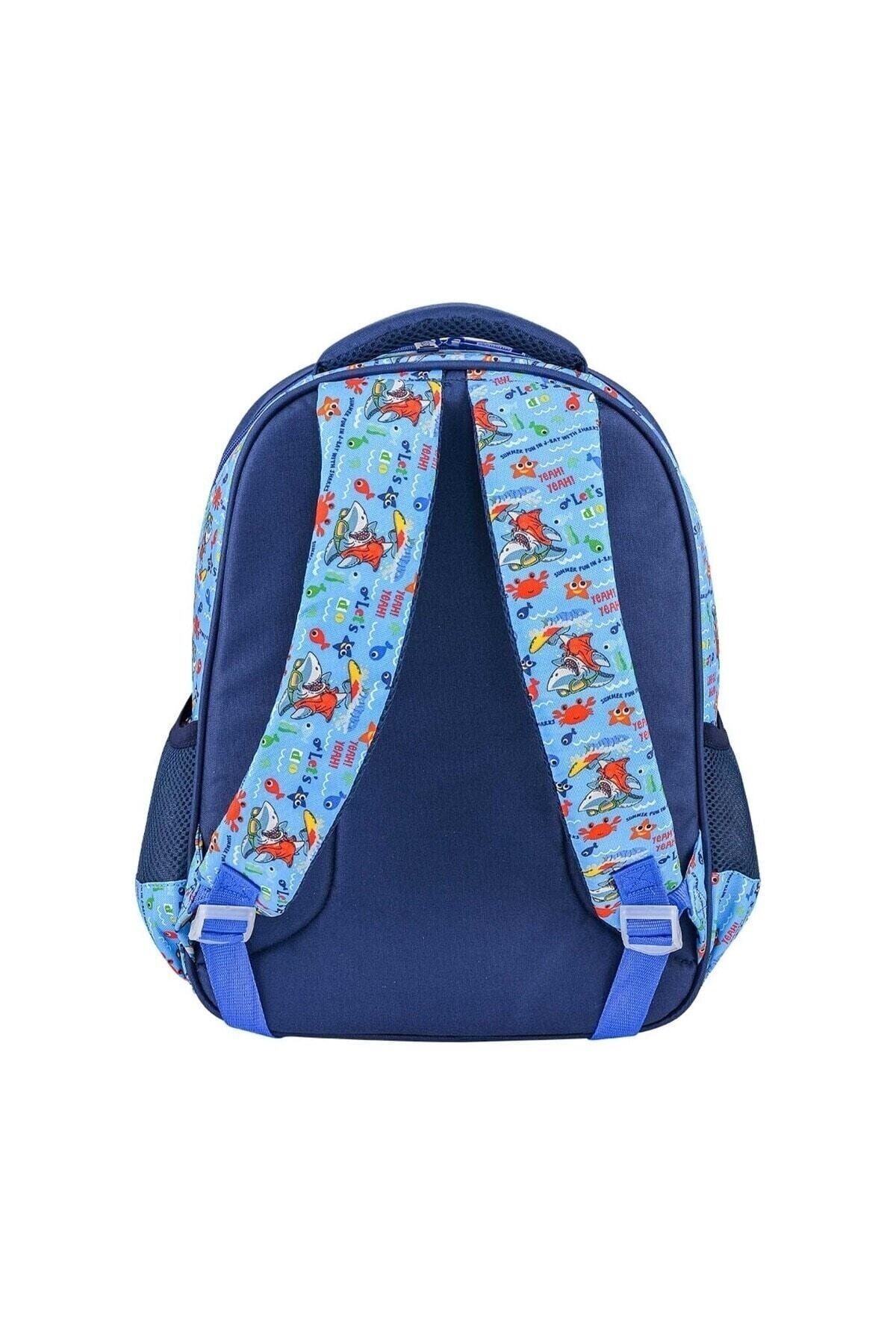 Okul Sırt Çantası Cute Shark Mavi Mu-0044