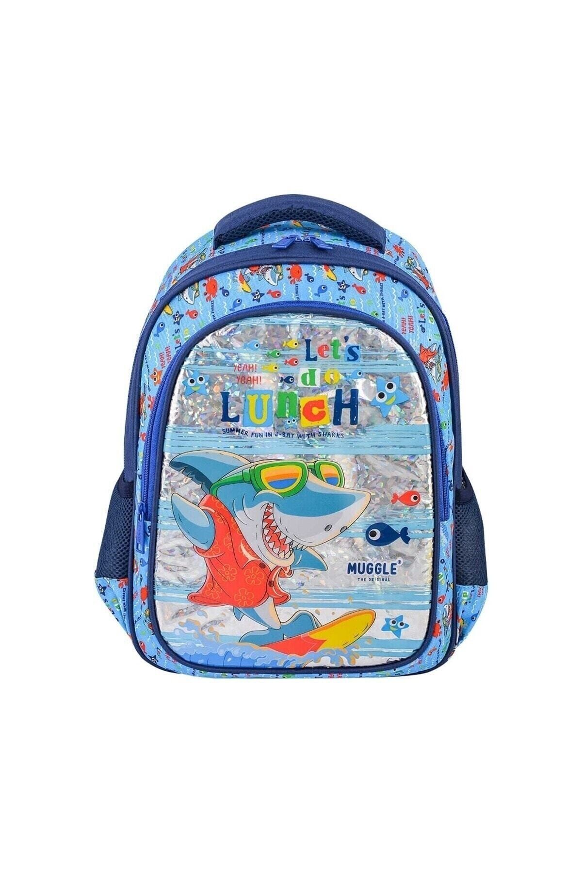 Okul Sırt Çantası Cute Shark Mavi Mu-0044