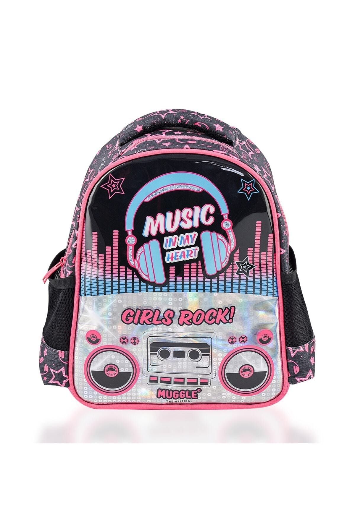 Okul Sırt Çantası Music Siyah Mu-7143