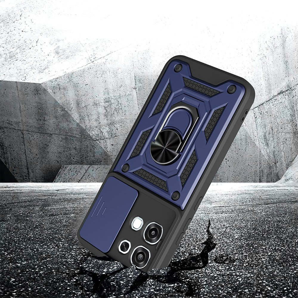 Oppo A6 Pro Kılıf Magnetik Standlı Kamera Korumalı Sürgülü Vega Kapak