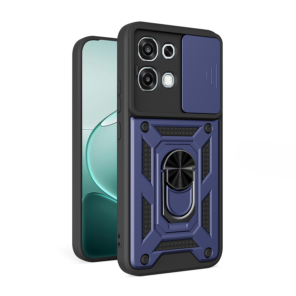 Oppo A6 Pro Kılıf Magnetik Standlı Kamera Korumalı Sürgülü Vega Kapak