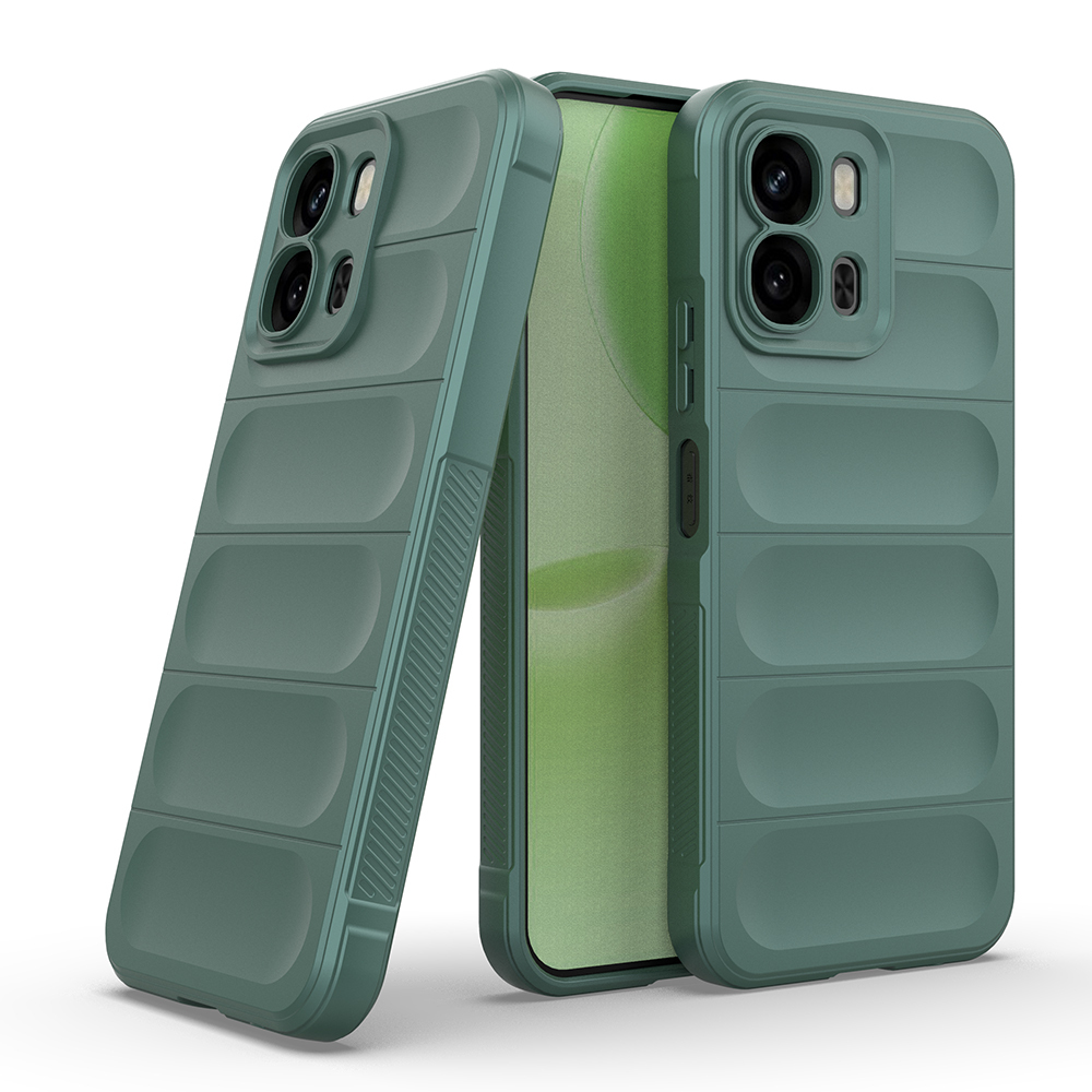 Oppo A6X Kılıf Esnek TPU Oyuklu Arka Yüzey Tasarımlı Etnik Silikon Kapak