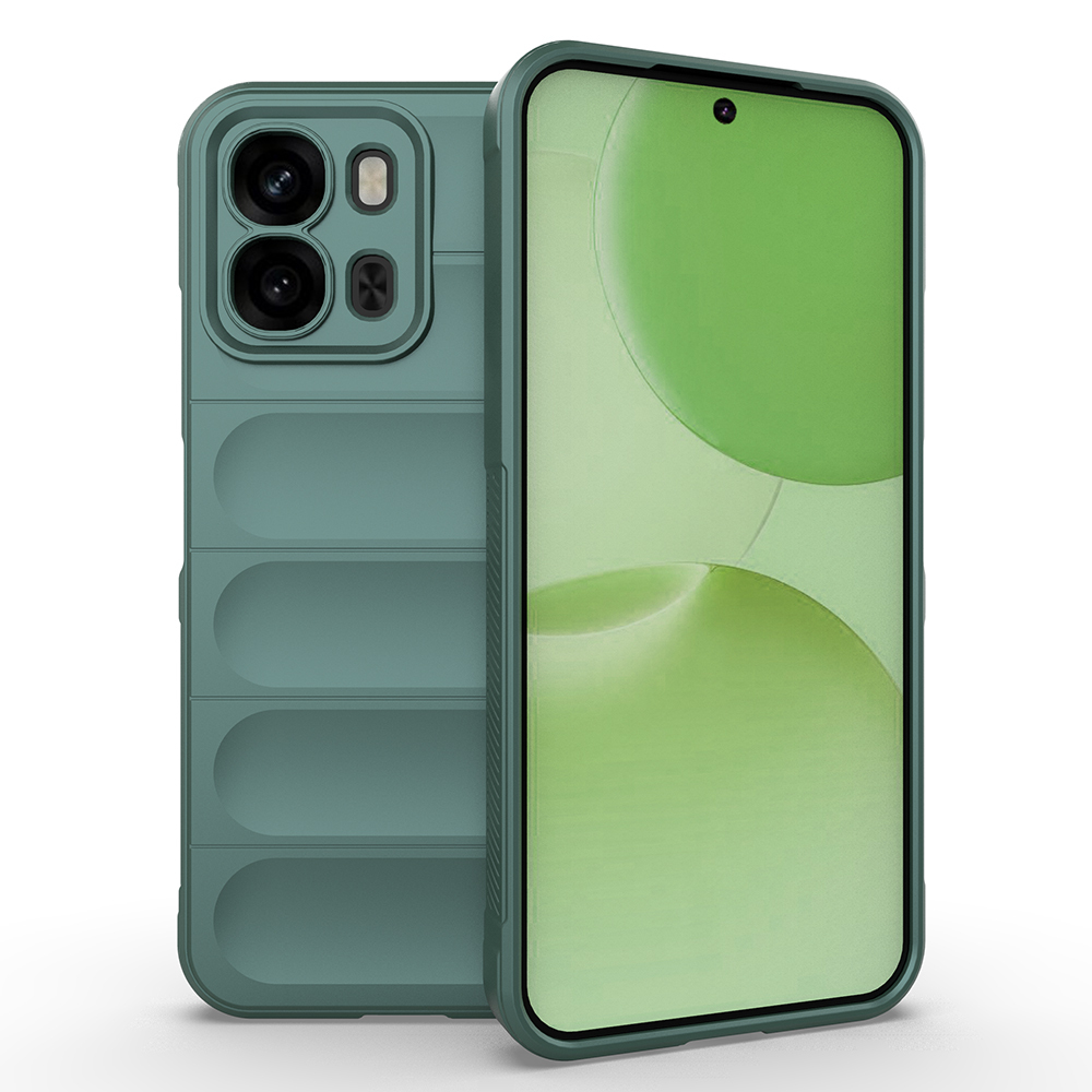 Oppo A6X Kılıf Esnek TPU Oyuklu Arka Yüzey Tasarımlı Etnik Silikon Kapak